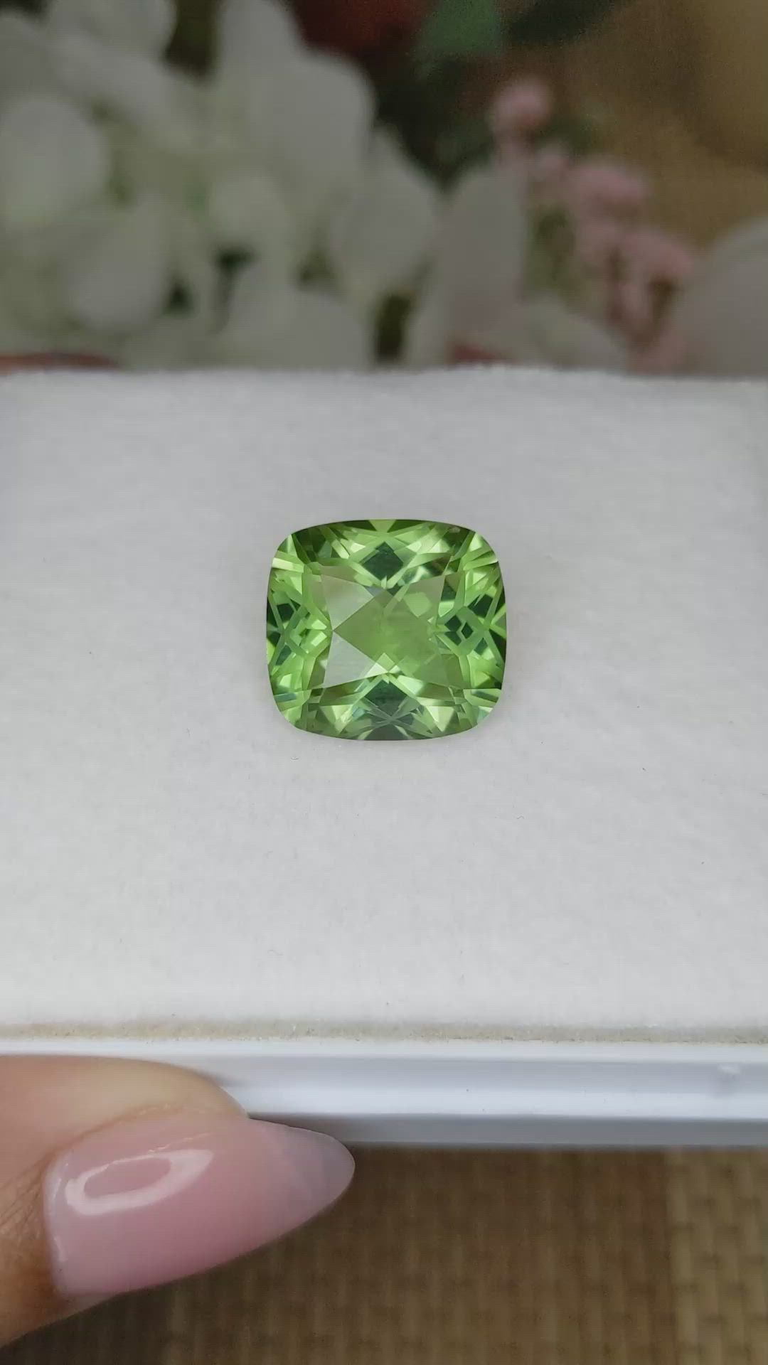 12.40 Ct. Green Prasiolite from Brazil Size Video