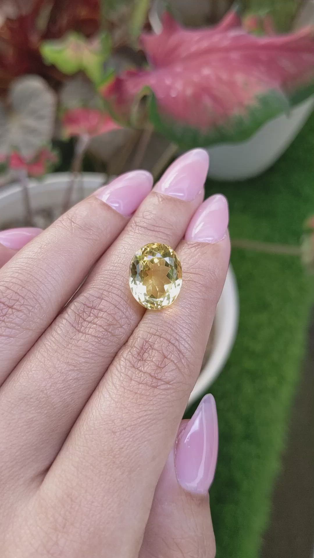8.85 Ct. Yellow Citrine from Ceylon (Sri Lanka) Size Video