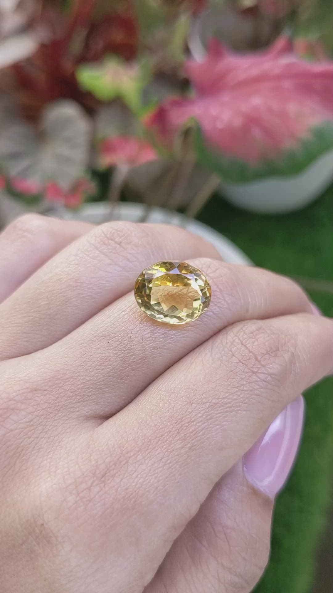 8.44 Ct. Yellow Citrine from Ceylon (Sri Lanka) Size Video