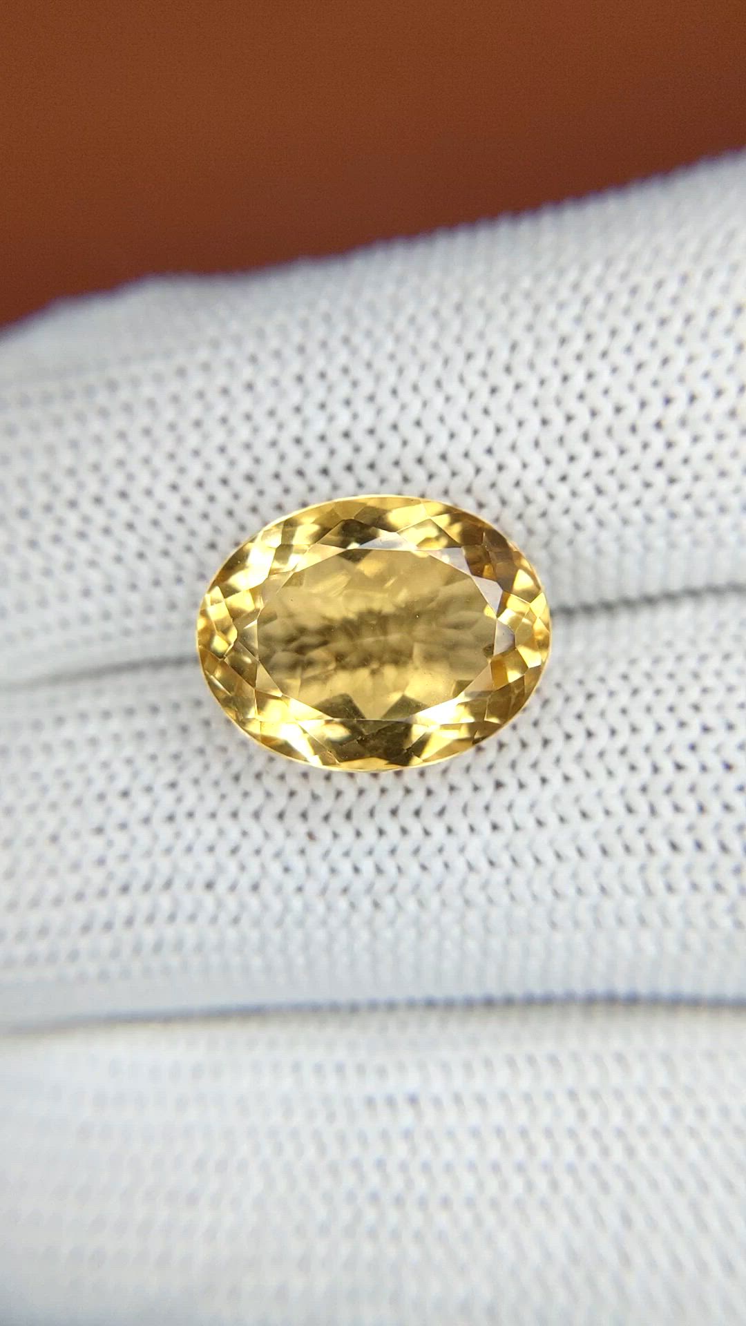 7.63 Ct. Yellow Citrine from Ceylon (Sri Lanka) Size Video
