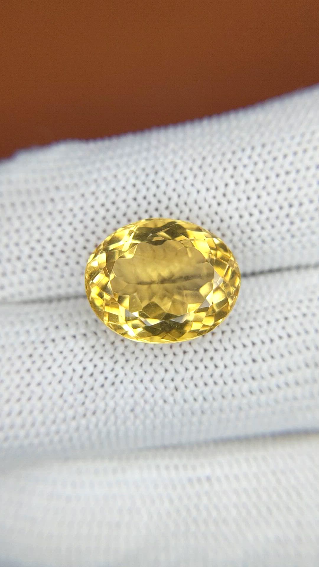 8.83 Ct. Yellow Citrine from Ceylon (Sri Lanka) Size Video