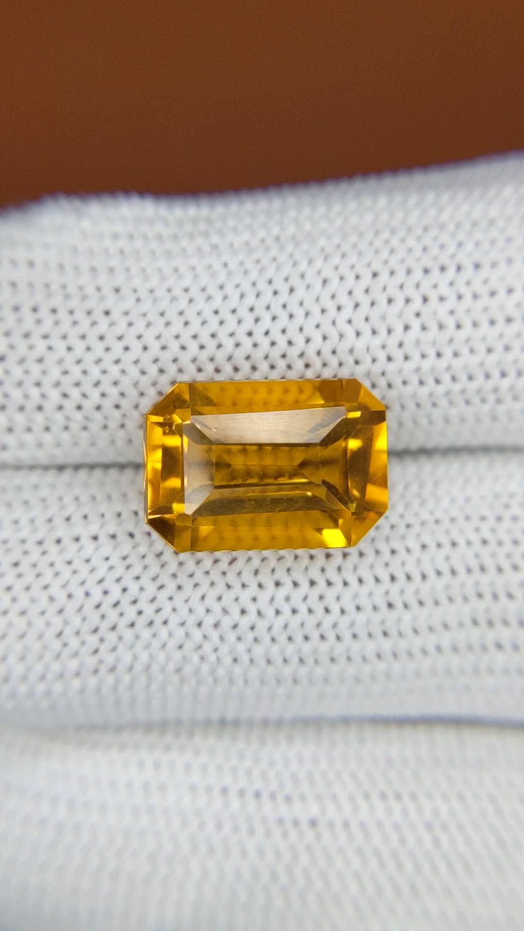 7.11 Ct. Orangish Yellow Citrine from Ceylon (Sri Lanka) Size Video