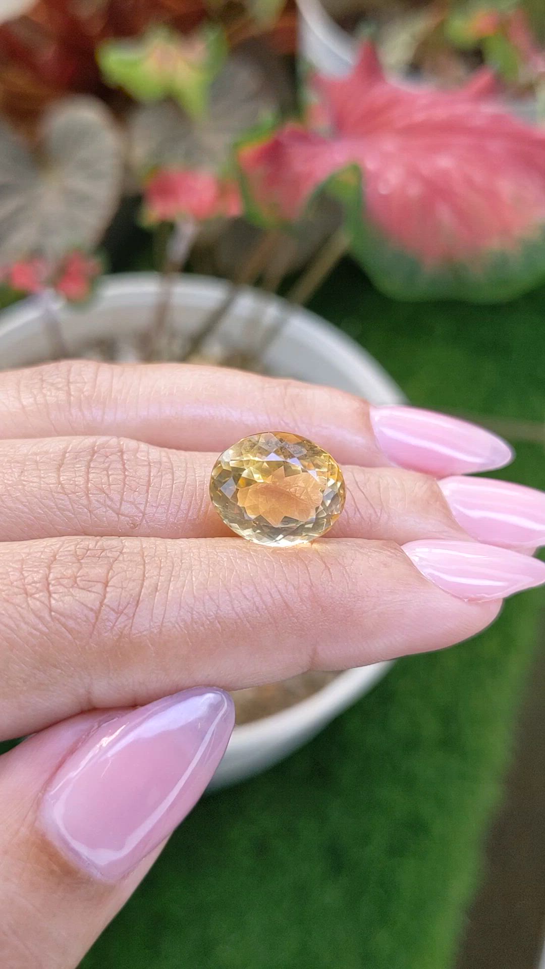 8.86 Ct. Yellow Citrine from Ceylon (Sri Lanka) Size Video