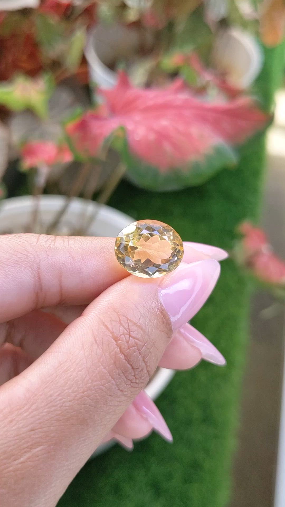 8.86 Ct. Yellow Citrine from Ceylon (Sri Lanka) Size Video