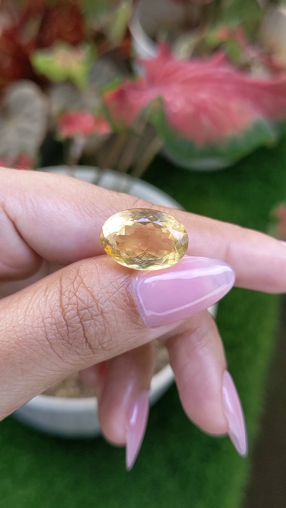 9.42 Ct. Yellow Citrine from Ceylon (Sri Lanka) Size Video