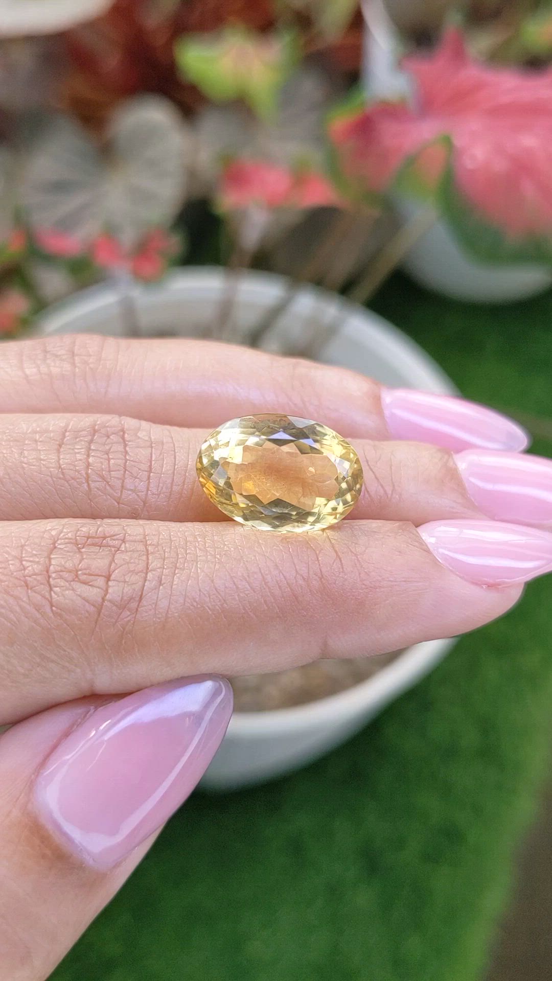9.42 Ct. Yellow Citrine from Ceylon (Sri Lanka) Size Video