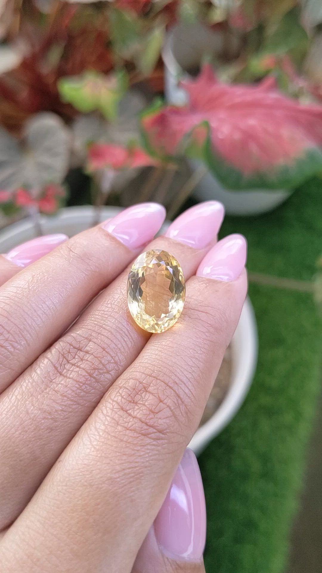 9.42 Ct. Yellow Citrine from Ceylon (Sri Lanka) Size Video
