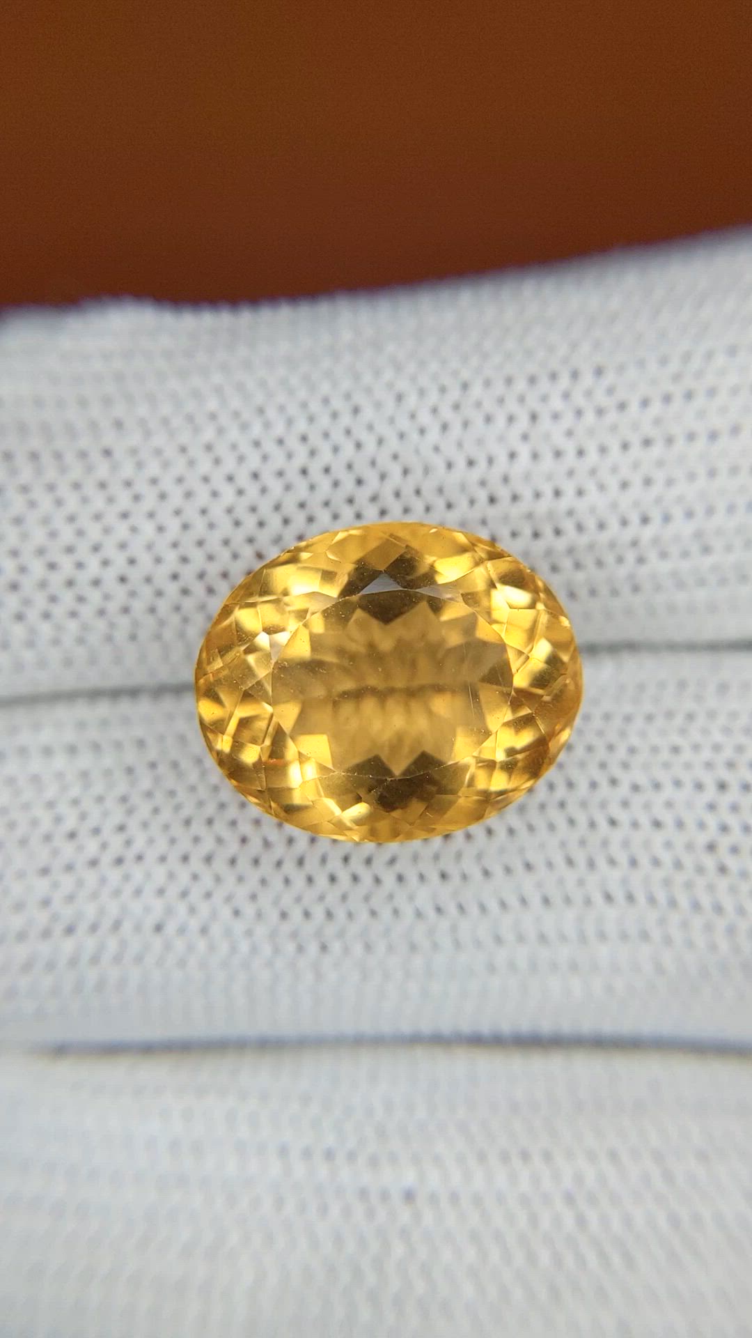 11.61 Ct. Yellow Citrine from Ceylon (Sri Lanka) Size Video