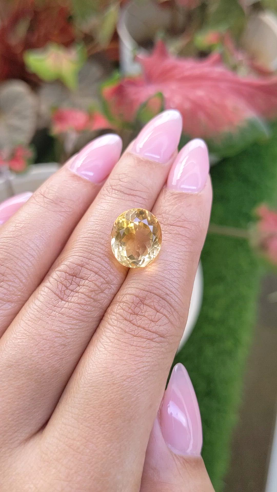 7.39 Ct. Yellow Citrine from Ceylon (Sri Lanka) Size Video