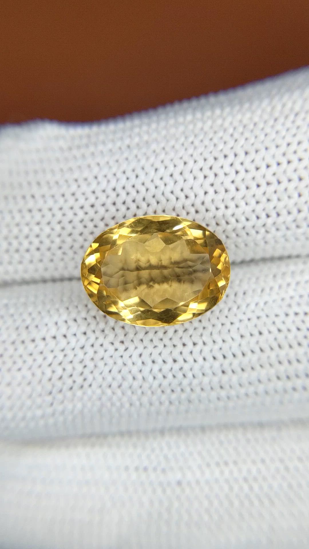 6.58 Ct. Yellow Citrine from Ceylon (Sri Lanka) Size Video