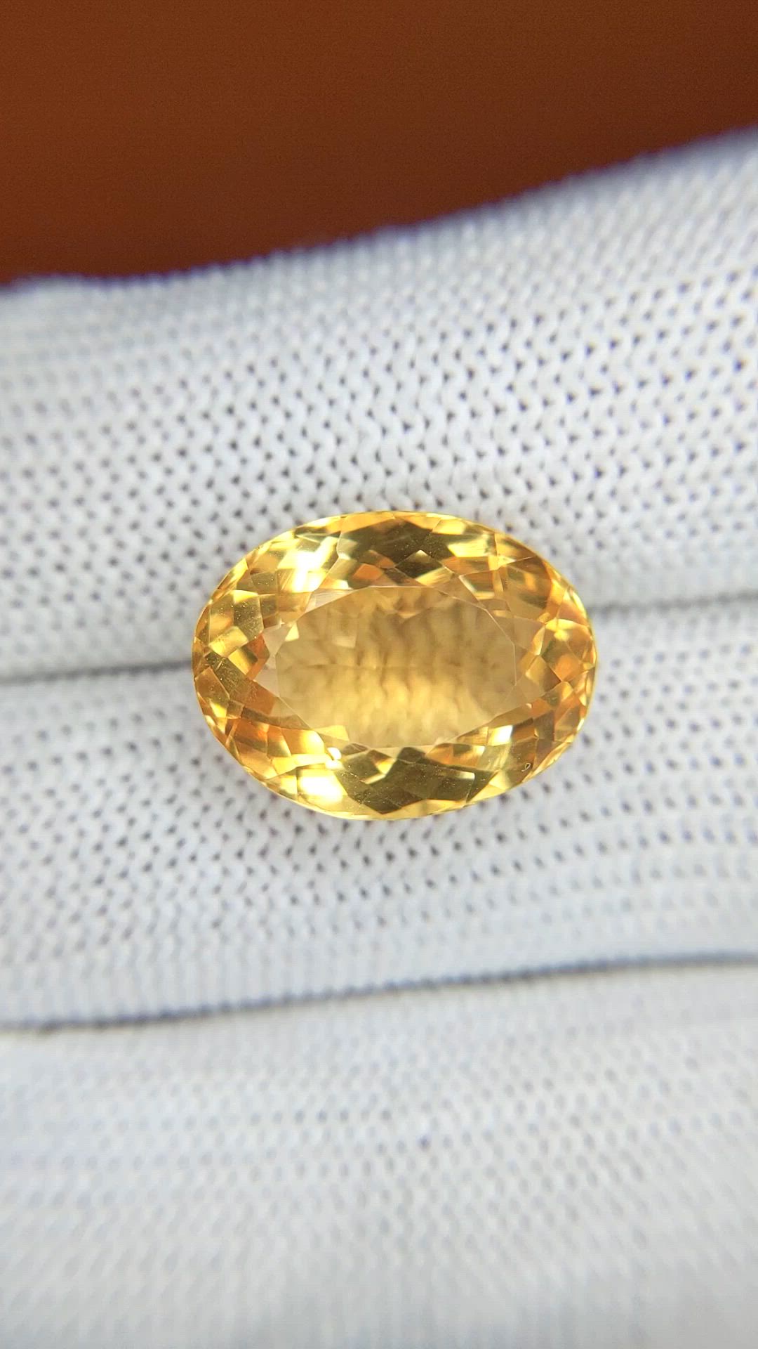 10.75 Ct. Yellow Citrine from Ceylon (Sri Lanka) Size Video