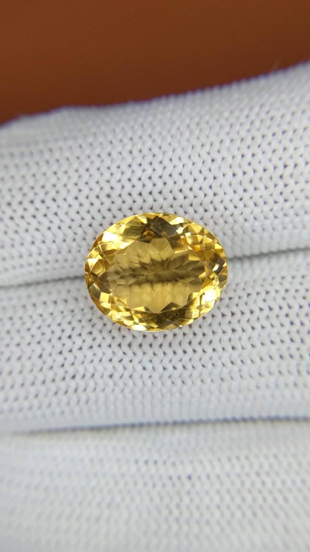 7.93 Ct. Yellow Citrine from Ceylon (Sri Lanka) Size Video