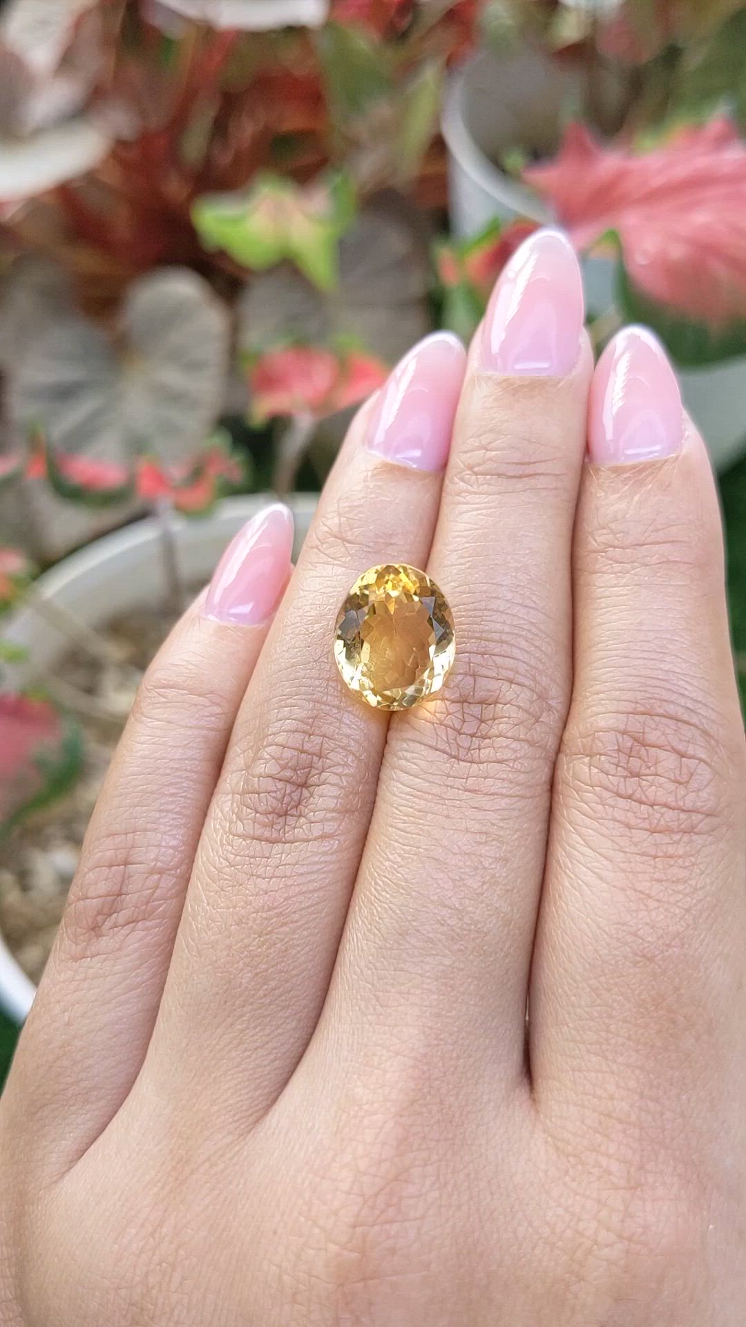 7.93 Ct. Yellow Citrine from Ceylon (Sri Lanka) Size Video