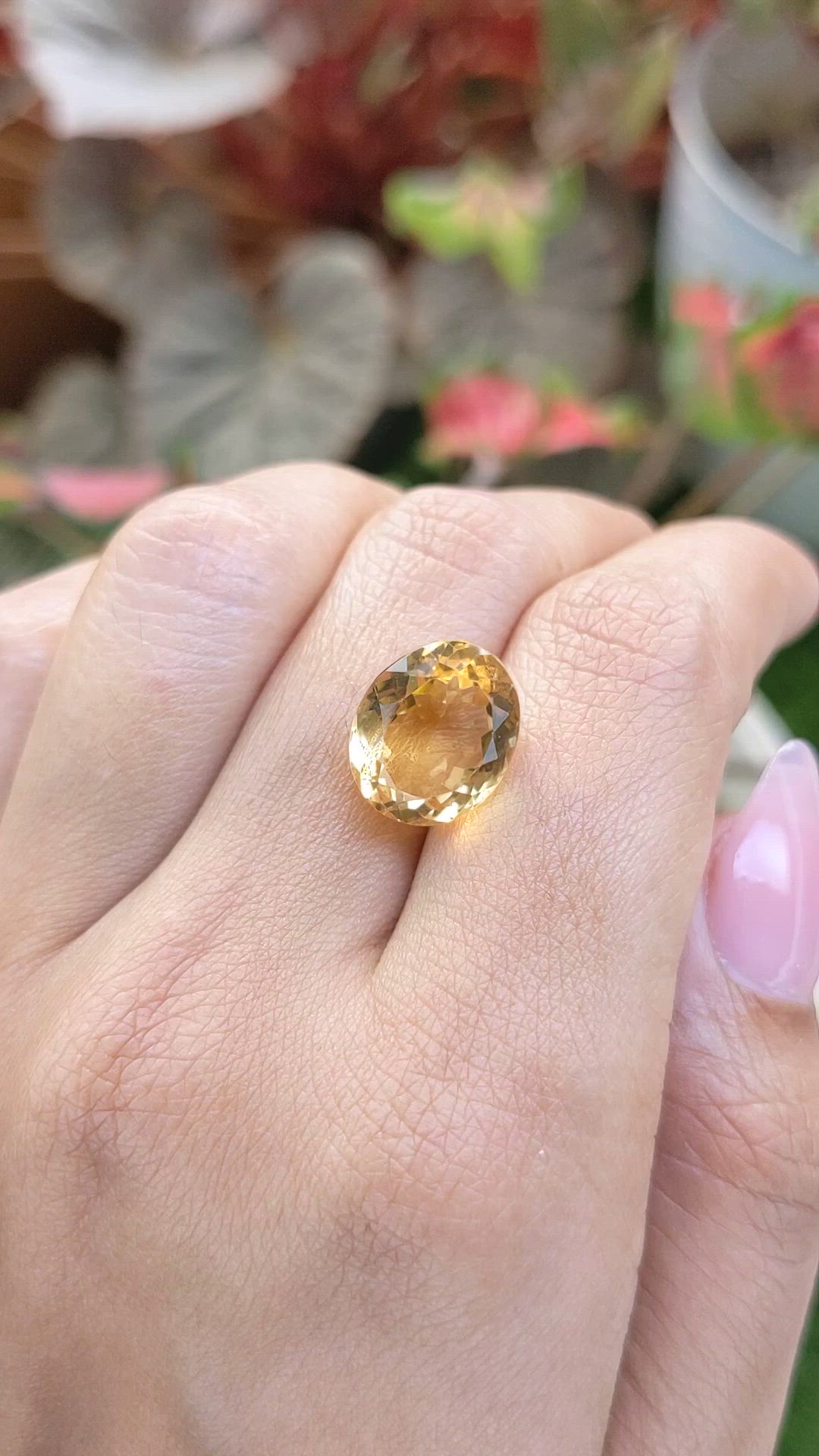 7.93 Ct. Yellow Citrine from Ceylon (Sri Lanka) Size Video