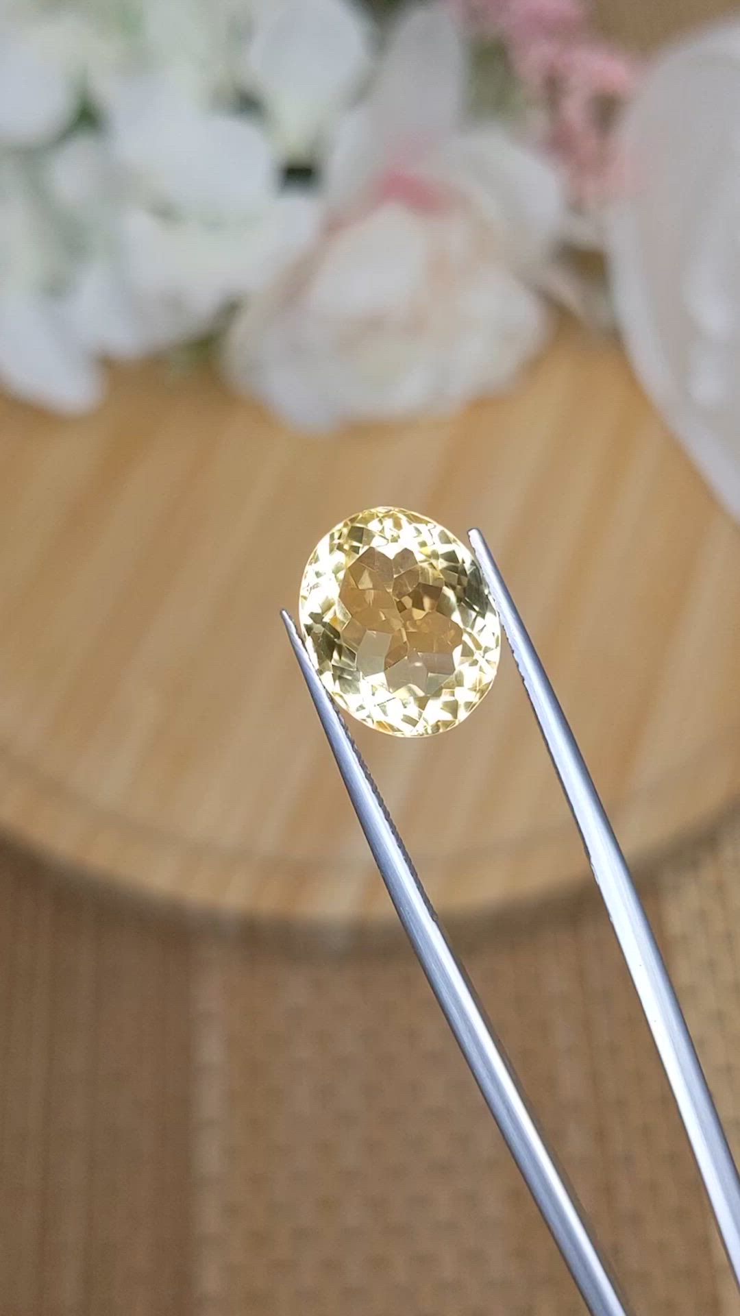 7.44 Ct. Yellow Citrine from Ceylon (Sri Lanka) Size Video