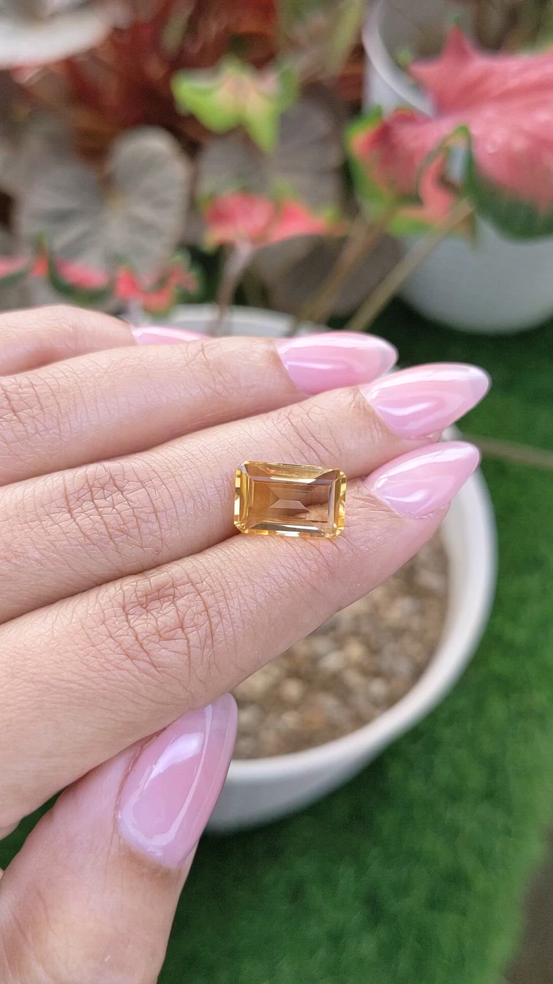 4.88 Ct. Yellow Citrine from Ceylon (Sri Lanka) Size Video