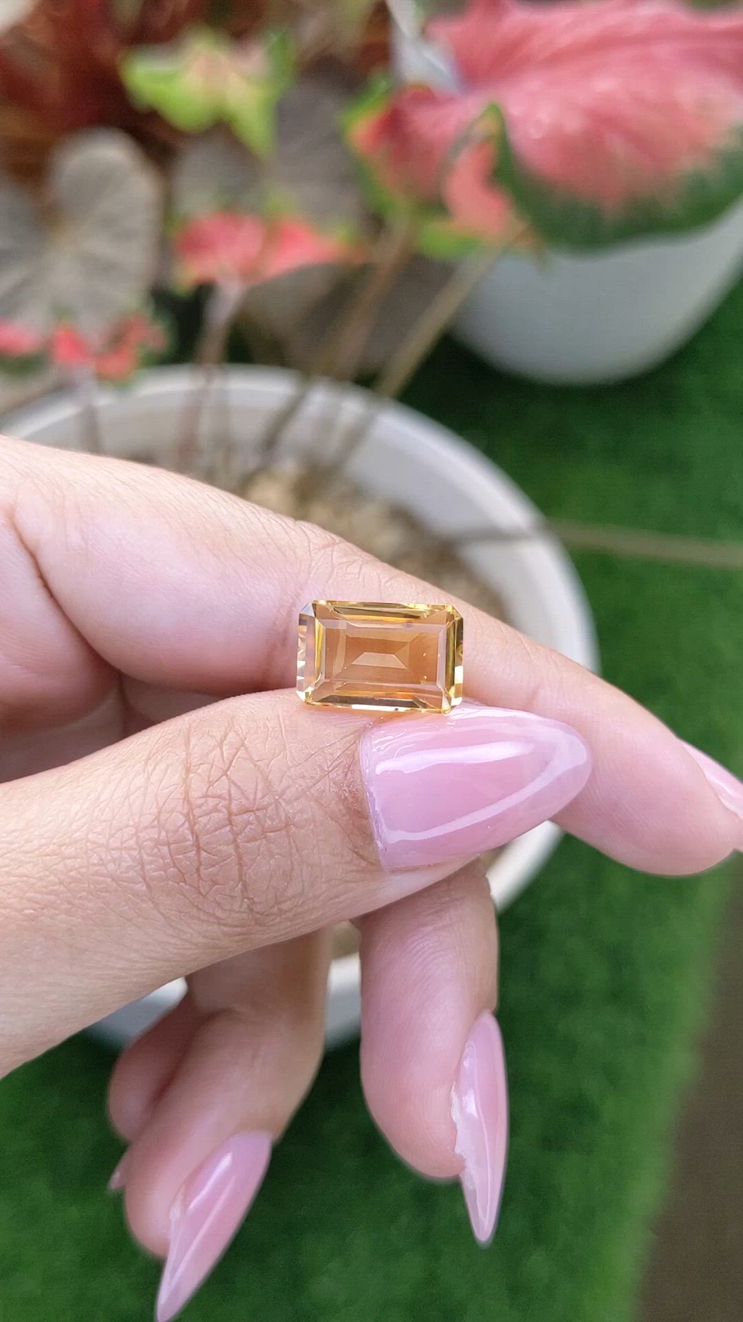 4.88 Ct. Yellow Citrine from Ceylon (Sri Lanka) Size Video