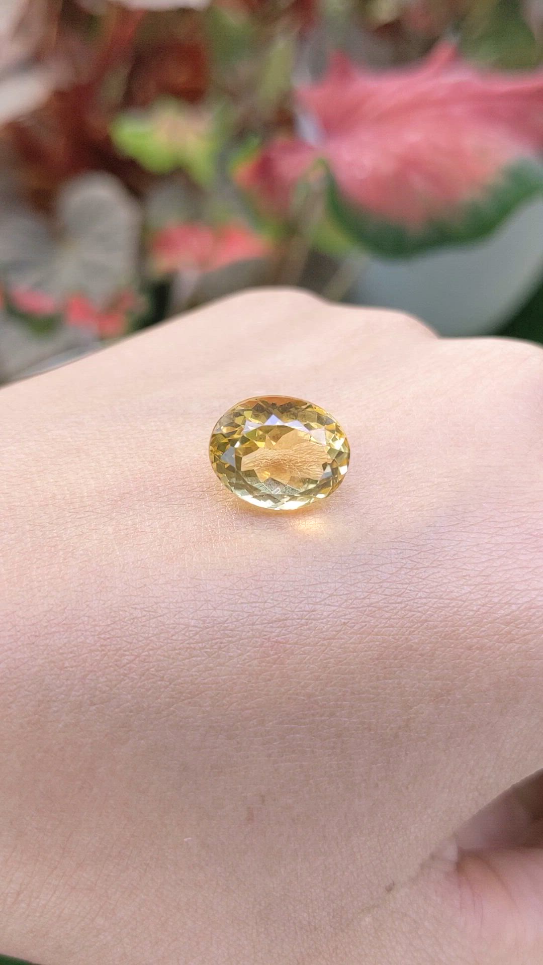 7.21 Ct. Yellow Citrine from Ceylon (Sri Lanka) Size Video