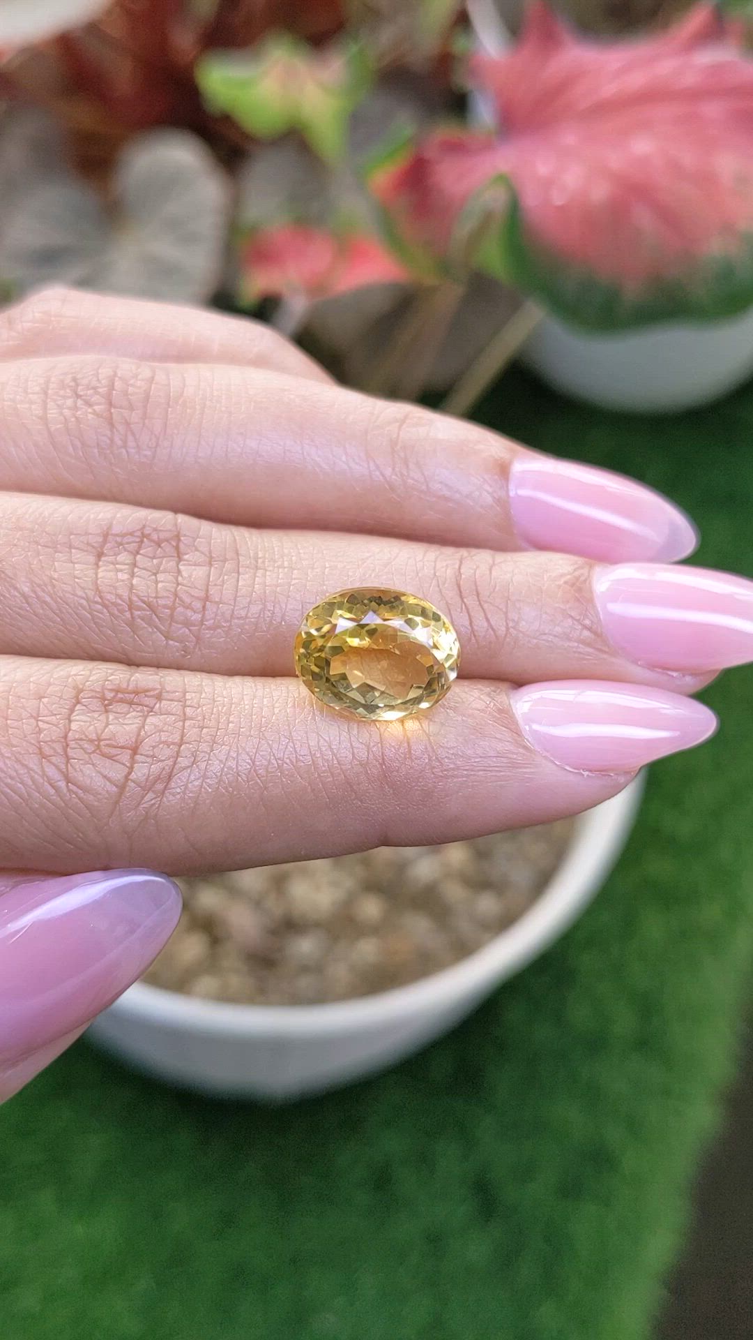 7.21 Ct. Yellow Citrine from Ceylon (Sri Lanka) Size Video
