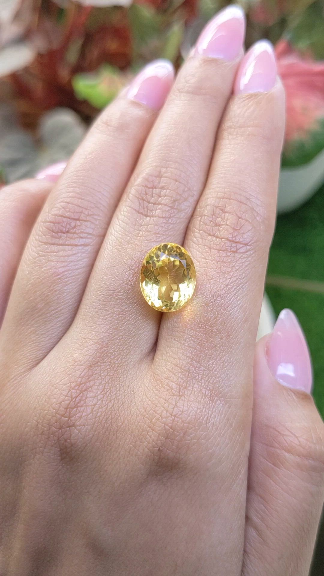7.21 Ct. Yellow Citrine from Ceylon (Sri Lanka) Size Video