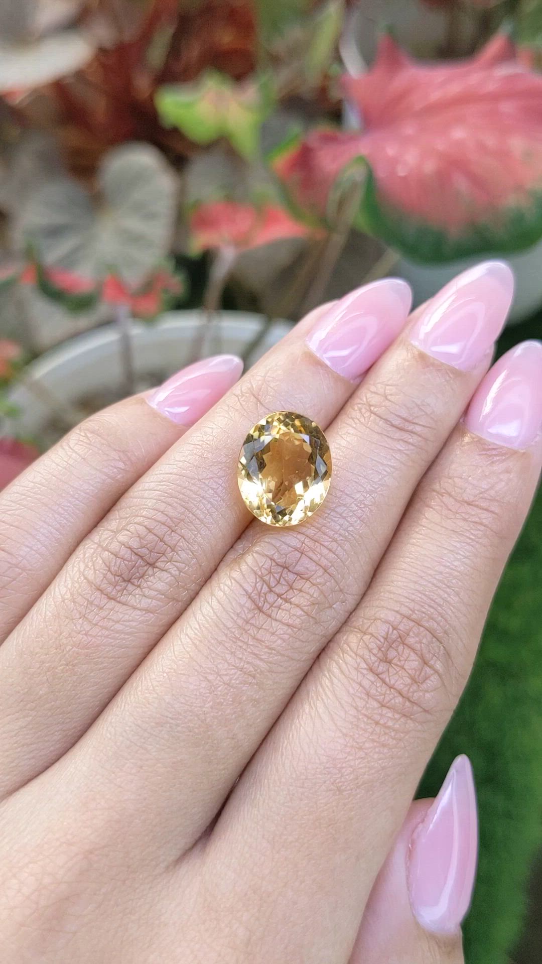 8.52 Ct. Yellow Citrine from Ceylon (Sri Lanka) Size Video
