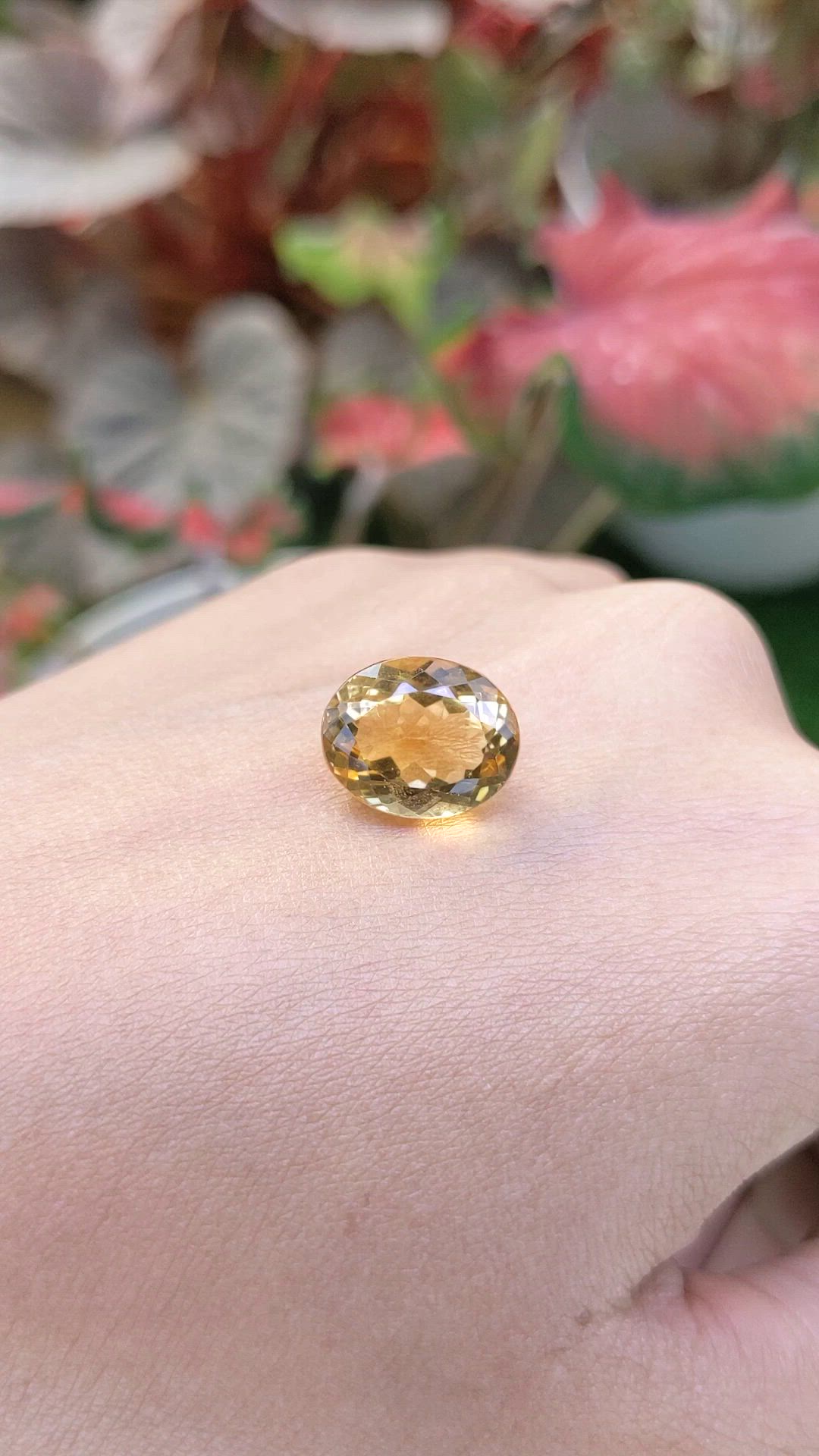 8.52 Ct. Yellow Citrine from Ceylon (Sri Lanka) Size Video
