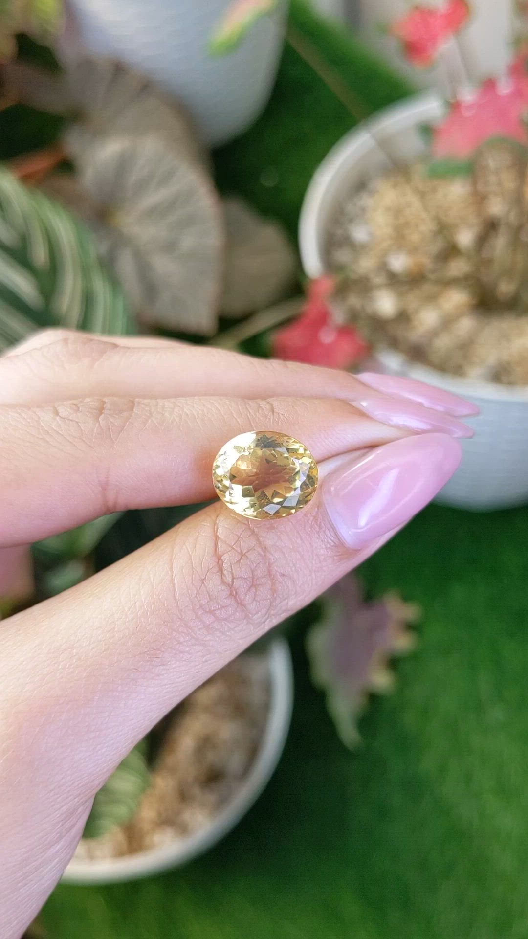 8.05 Ct. Yellow Citrine from Ceylon (Sri Lanka) Size Video