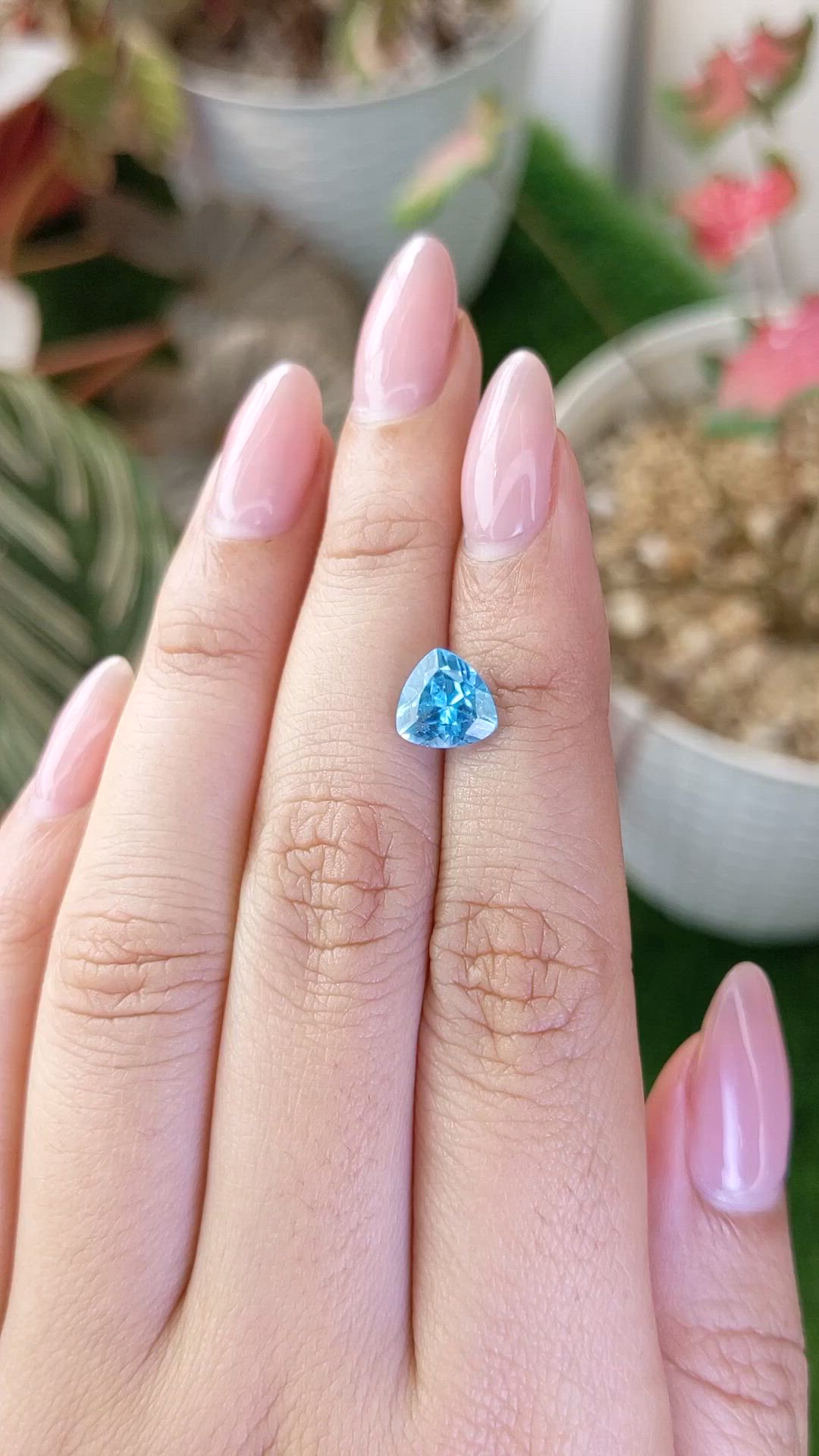 2.27 Ct. Blue Topaz from Ceylon (Sri Lanka) Size Video