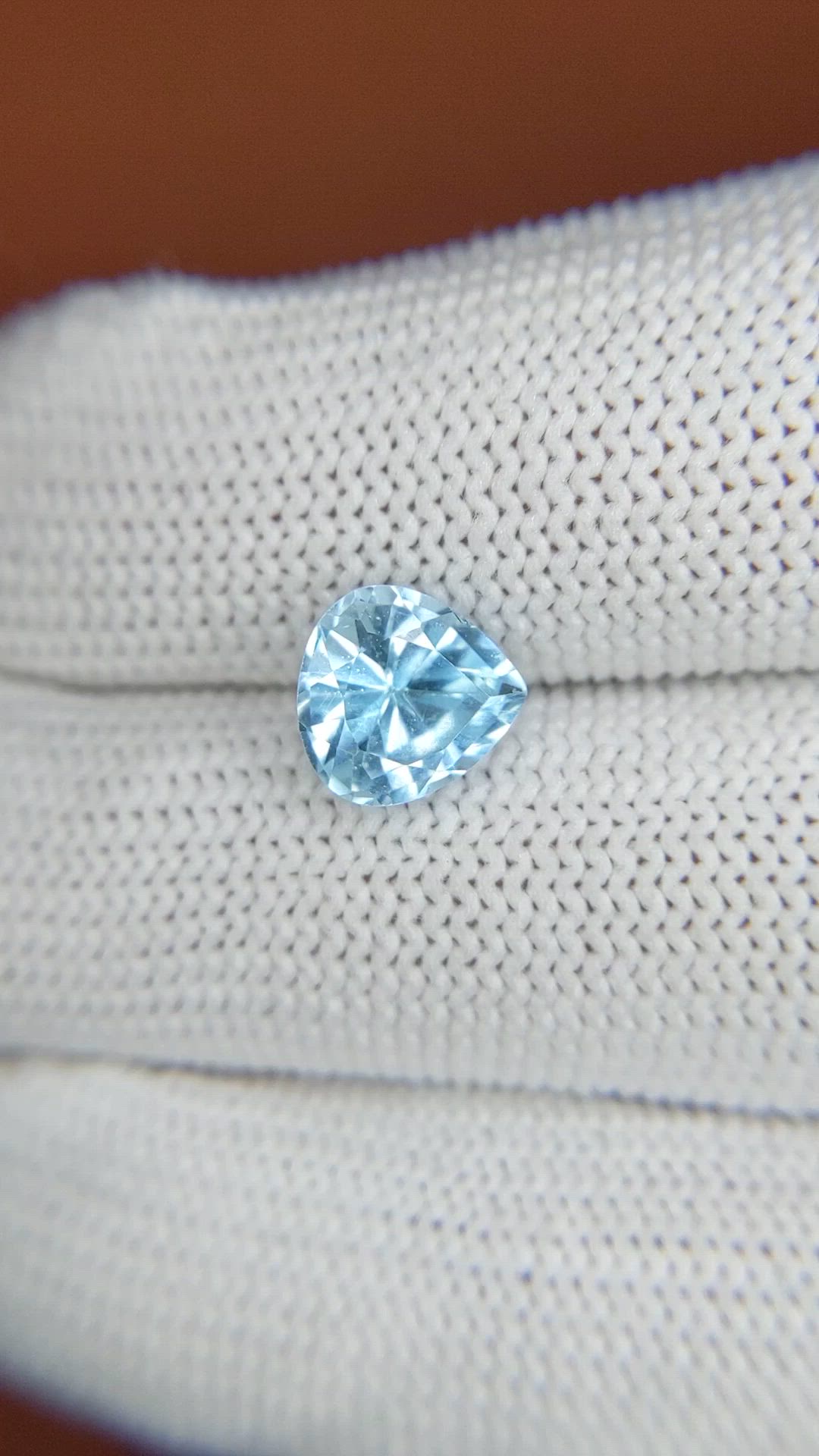 2.46 Ct. Sky Blue Topaz from Ceylon (Sri Lanka) Size Video