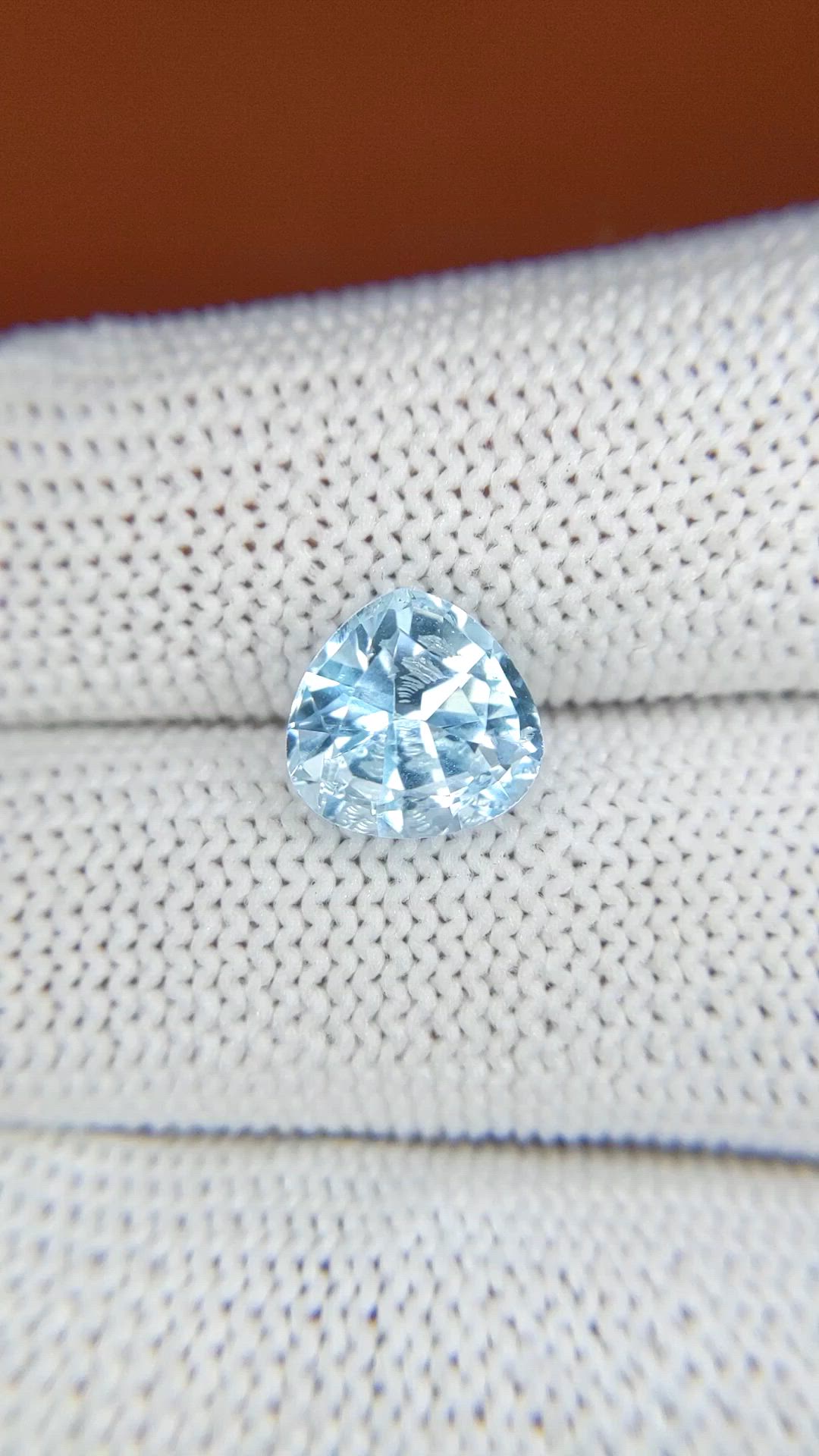 3.41 Ct. Sky Blue Topaz from Ceylon (Sri Lanka) Size Video