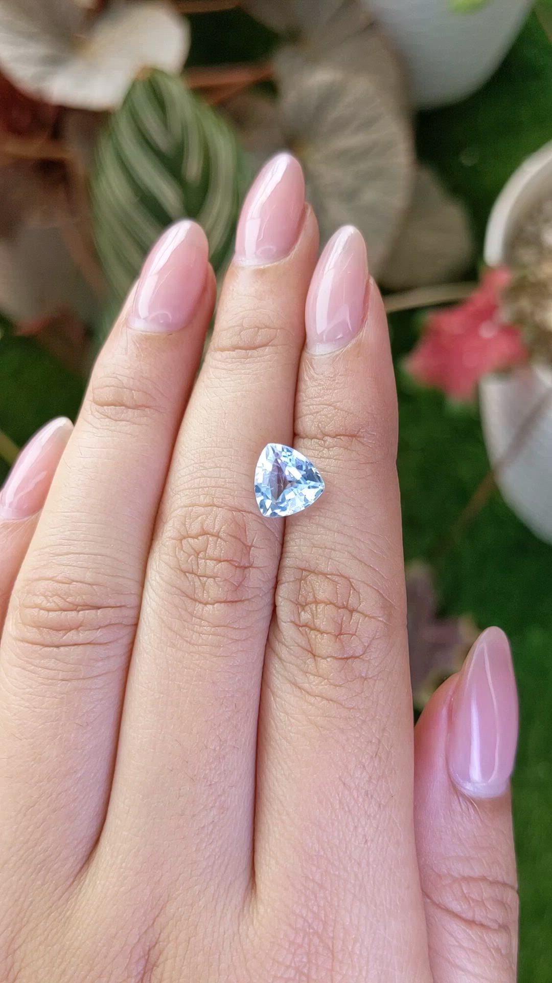 2.49 Ct. Sky Blue Topaz from Ceylon (Sri Lanka) Size Video
