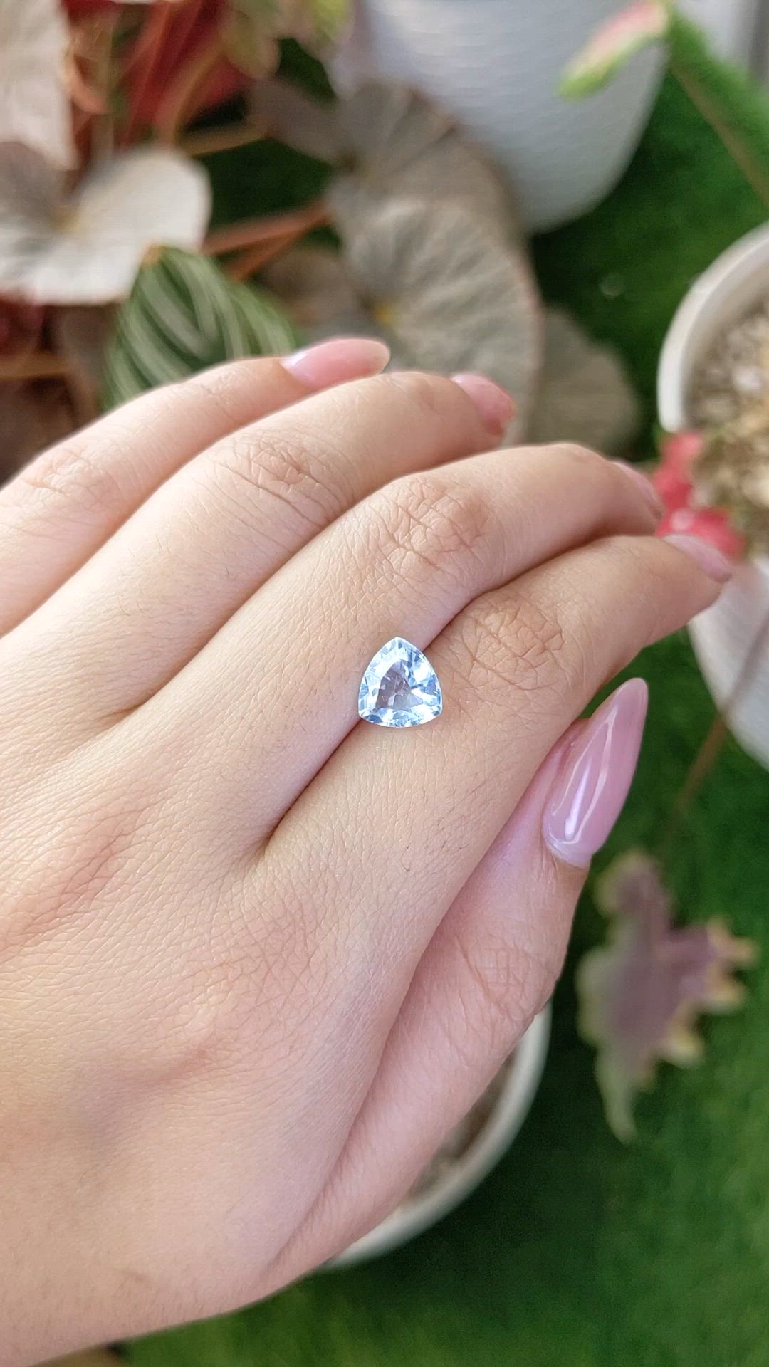 2.49 Ct. Sky Blue Topaz from Ceylon (Sri Lanka) Size Video