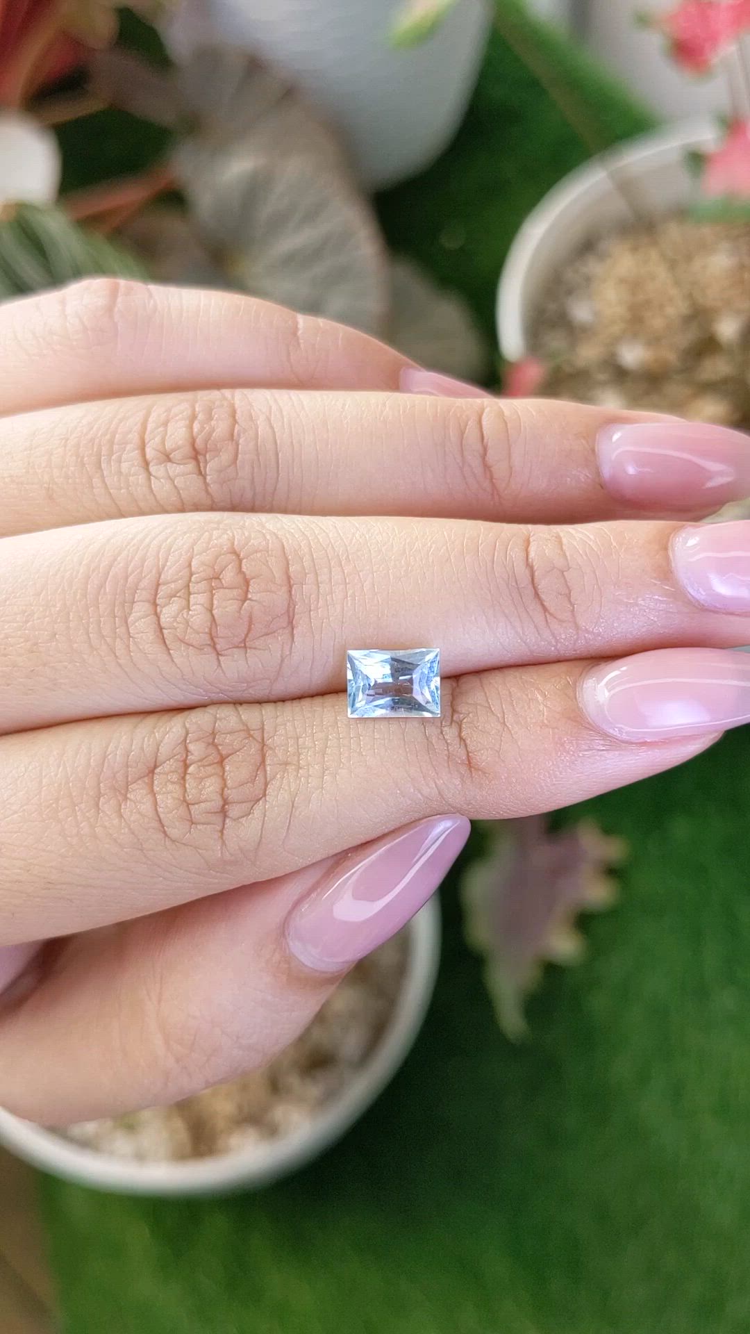 1.23 Ct. Swiss Blue Topaz from Ceylon (Sri Lanka) Size Video