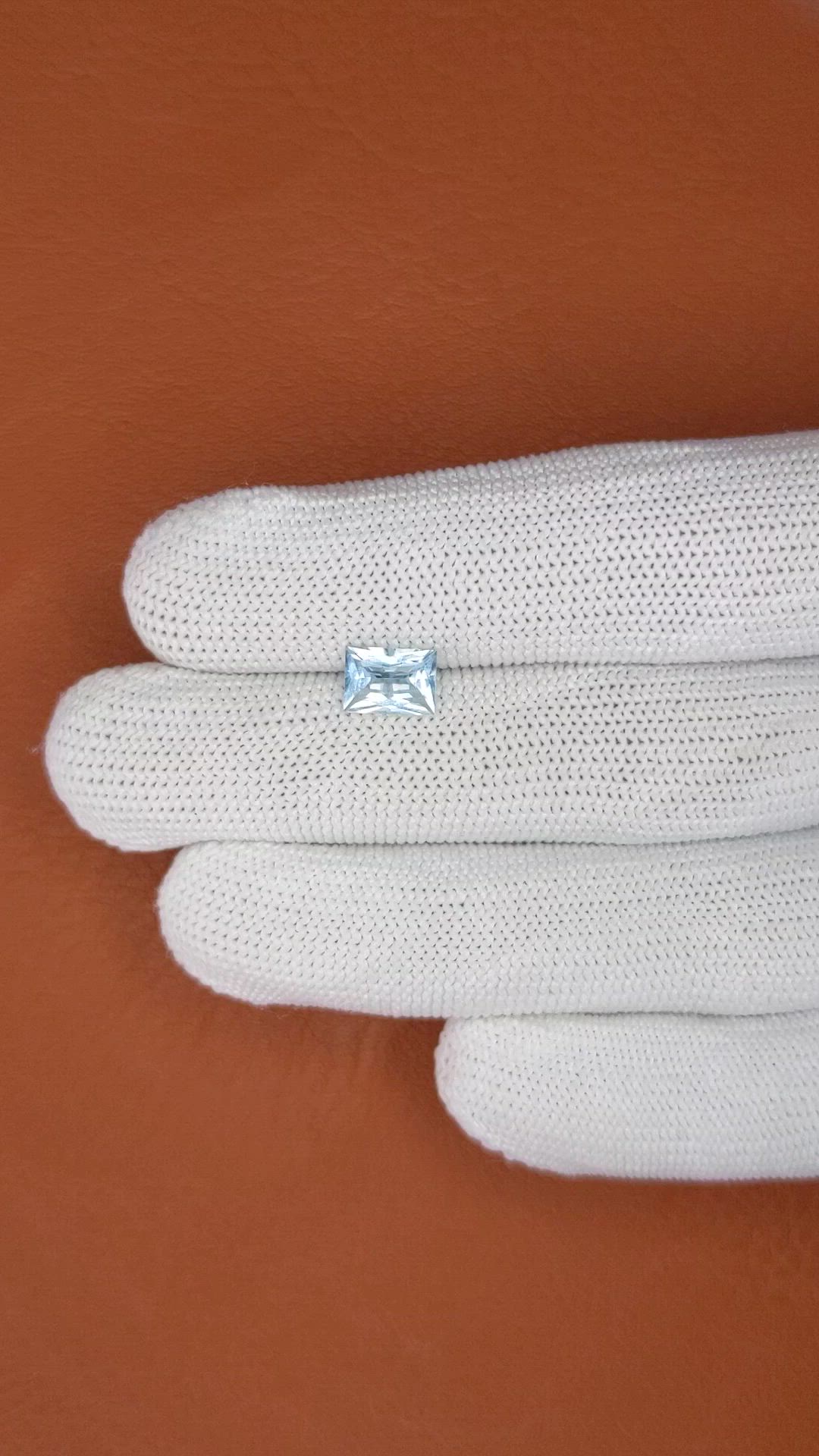 1.23 Ct. Swiss Blue Topaz from Ceylon (Sri Lanka) Size Video