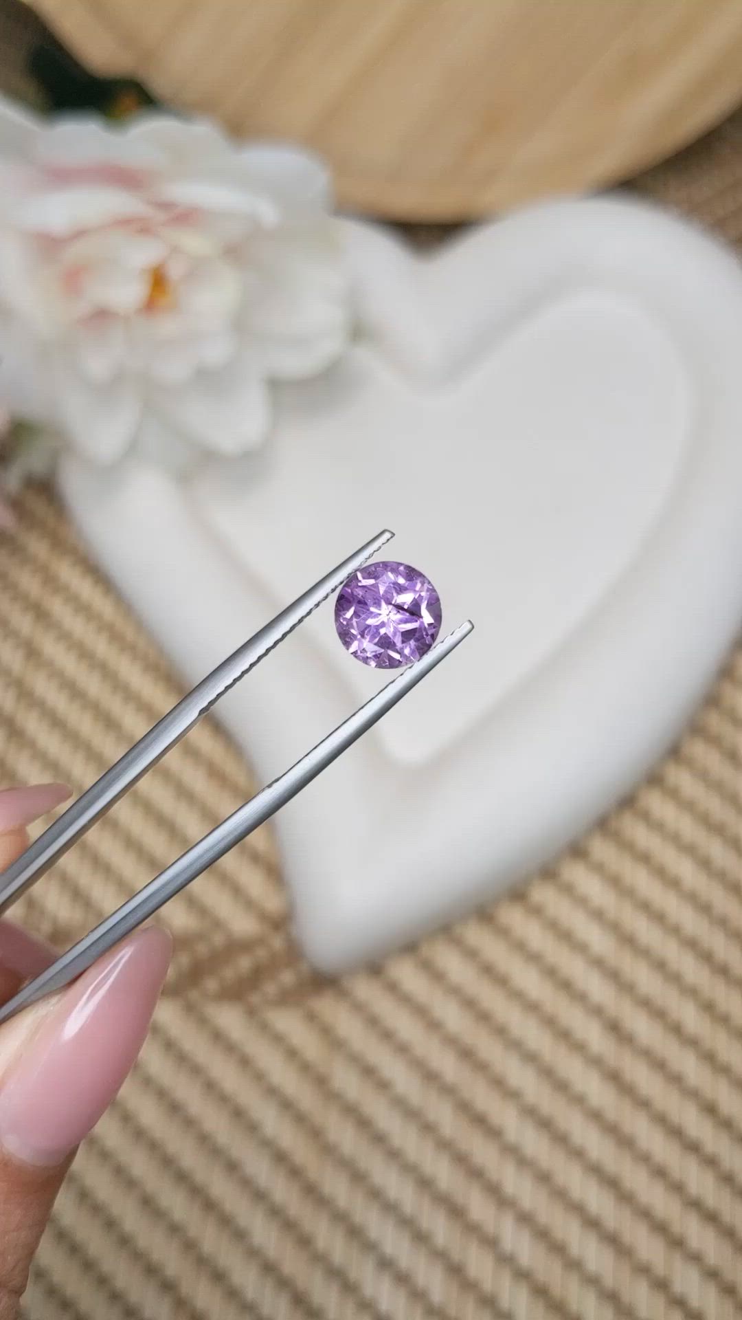 2.28 Ct. Purple Amethyst from Ceylon (Sri Lanka) Size Video