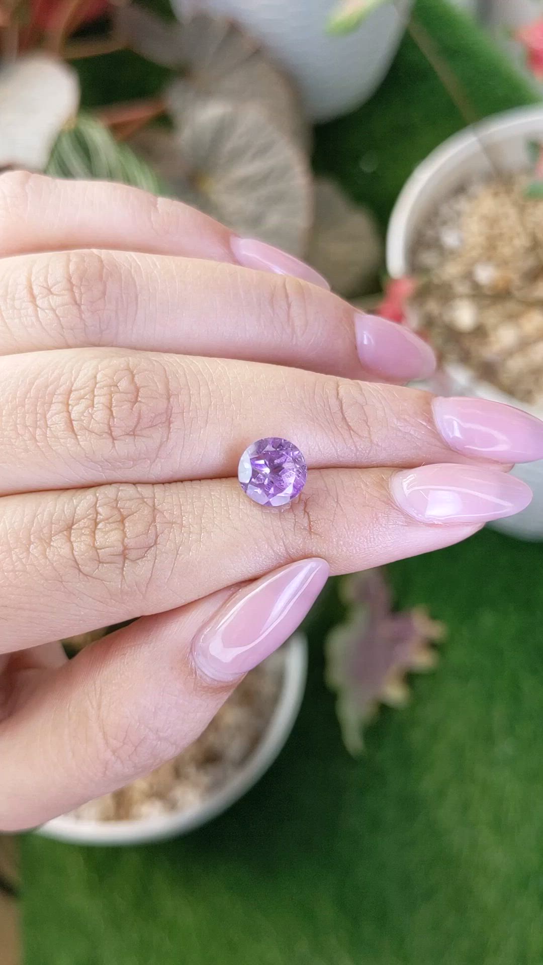 2.28 Ct. Purple Amethyst from Ceylon (Sri Lanka) Size Video