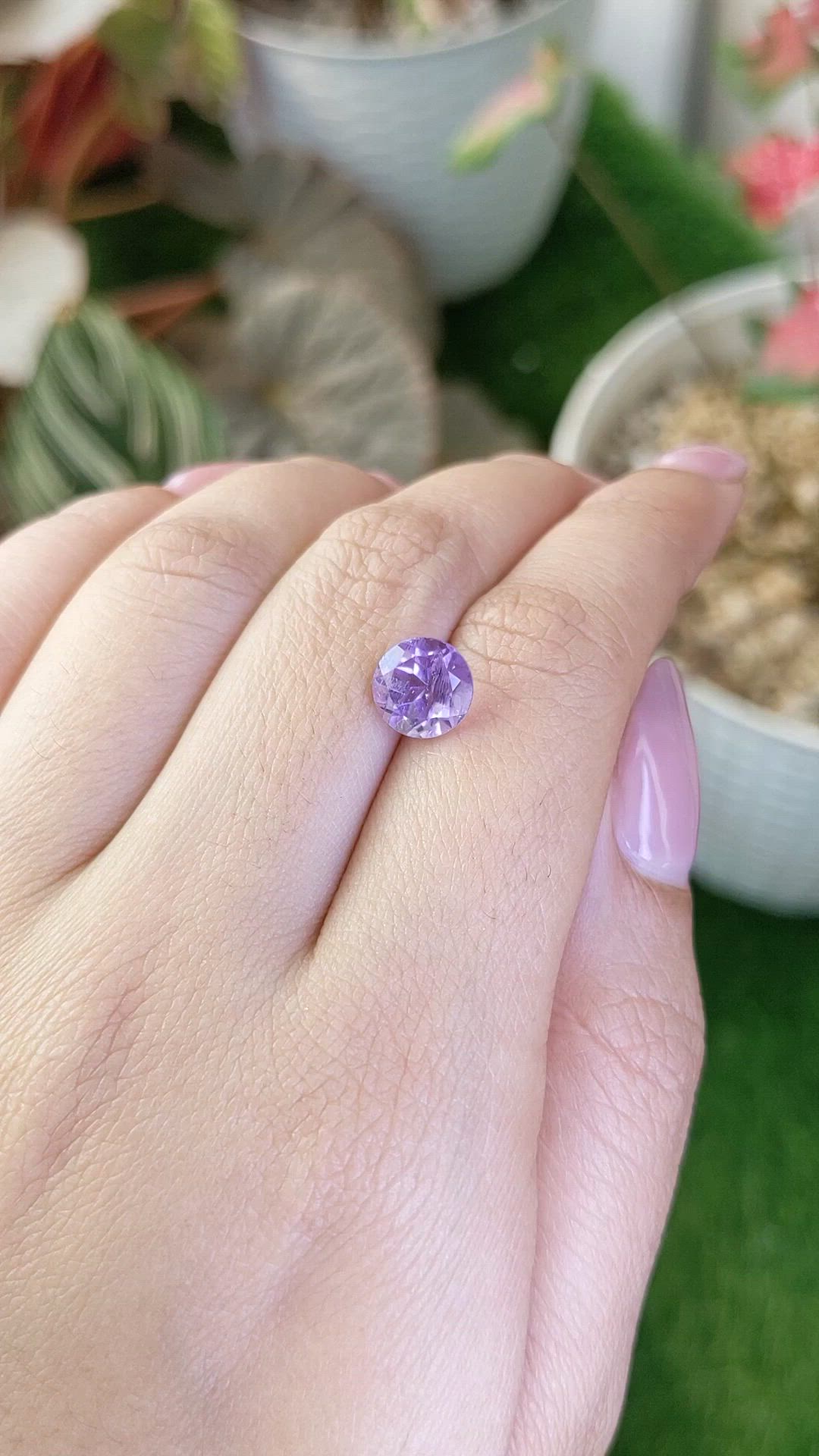 2.28 Ct. Purple Amethyst from Ceylon (Sri Lanka) Size Video