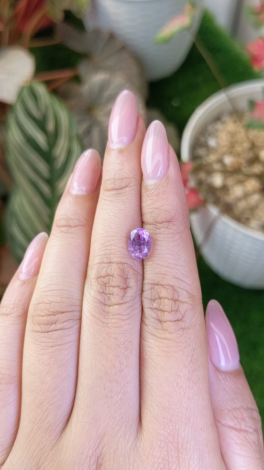 1.50 Ct. Purple Amethyst from Ceylon (Sri Lanka) Size Video