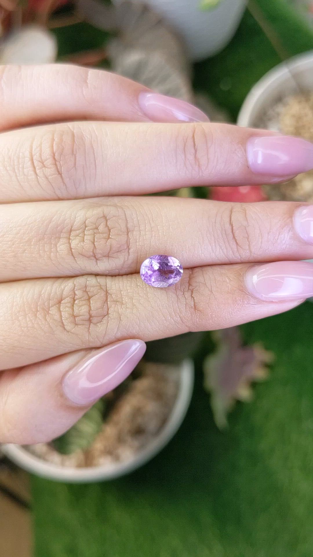 1.50 Ct. Purple Amethyst from Ceylon (Sri Lanka) Size Video