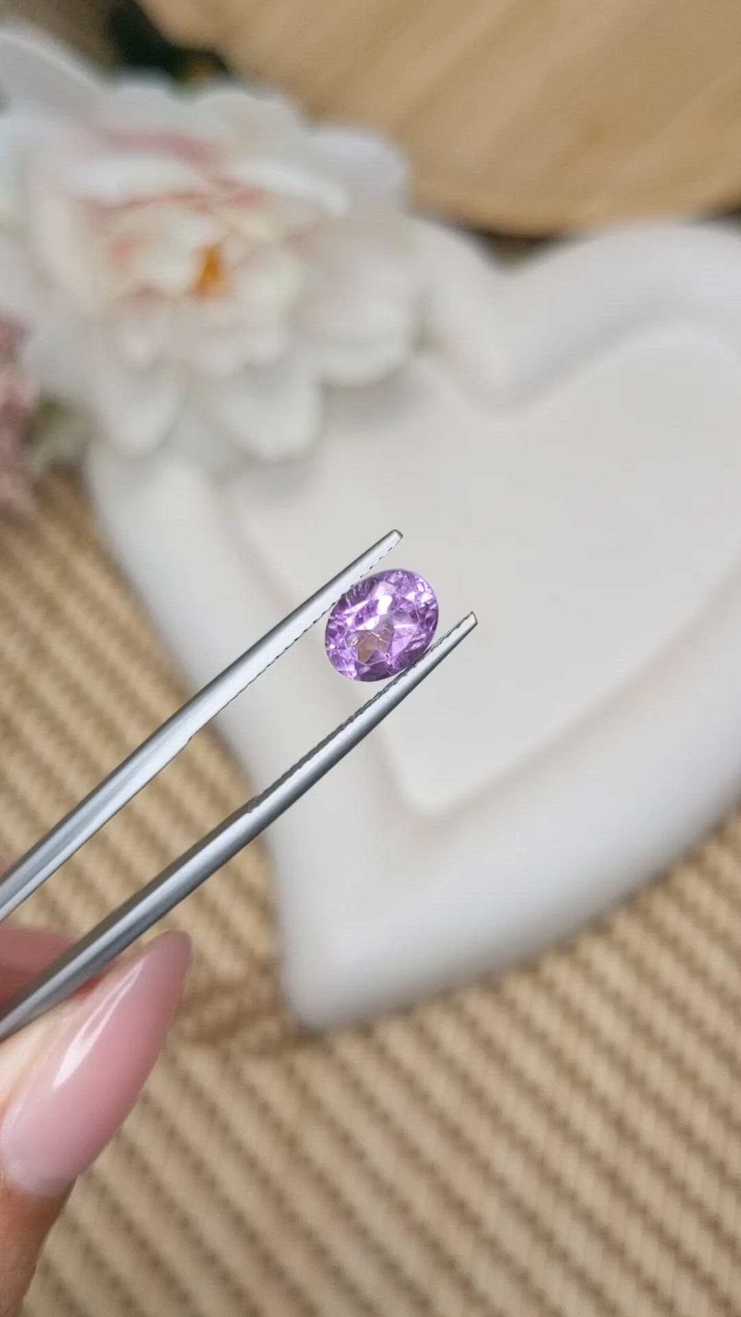 1.50 Ct. Purple Amethyst from Ceylon (Sri Lanka) Size Video