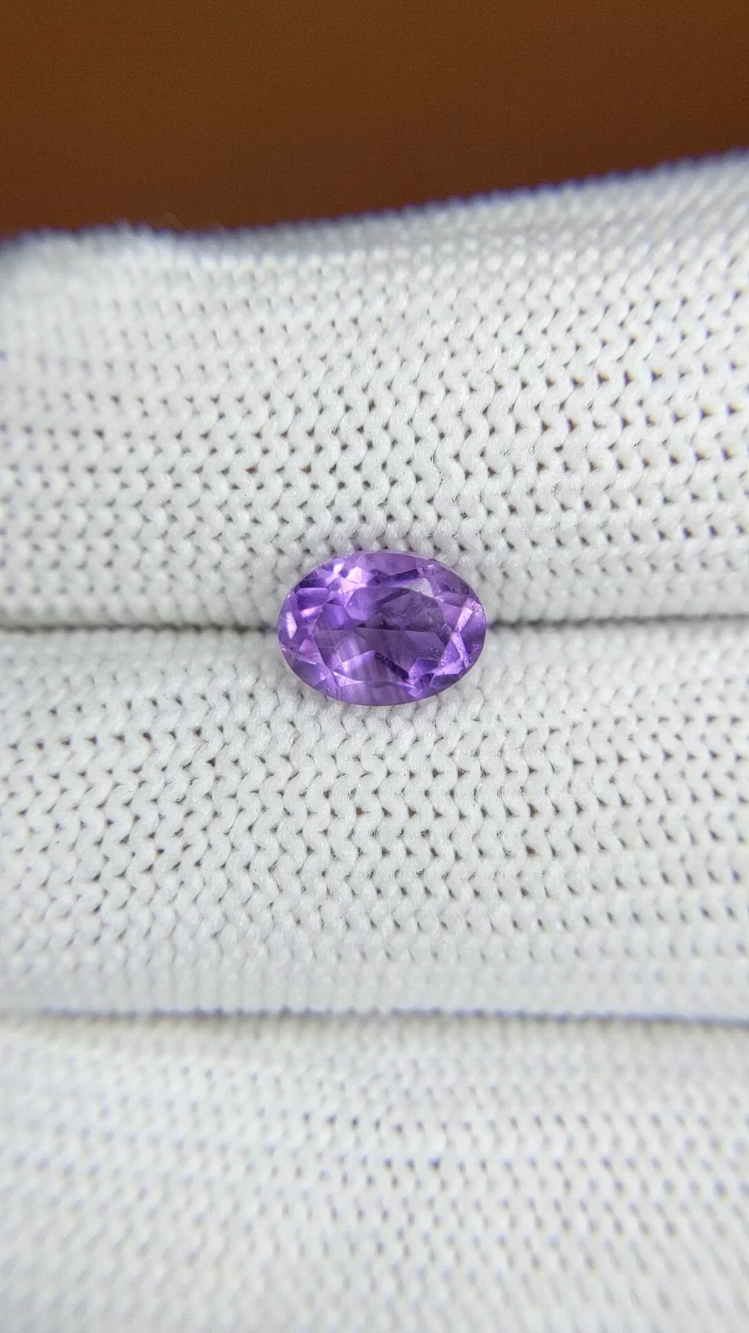 1.42 Ct. Purple Amethyst from Ceylon (Sri Lanka) Size Video