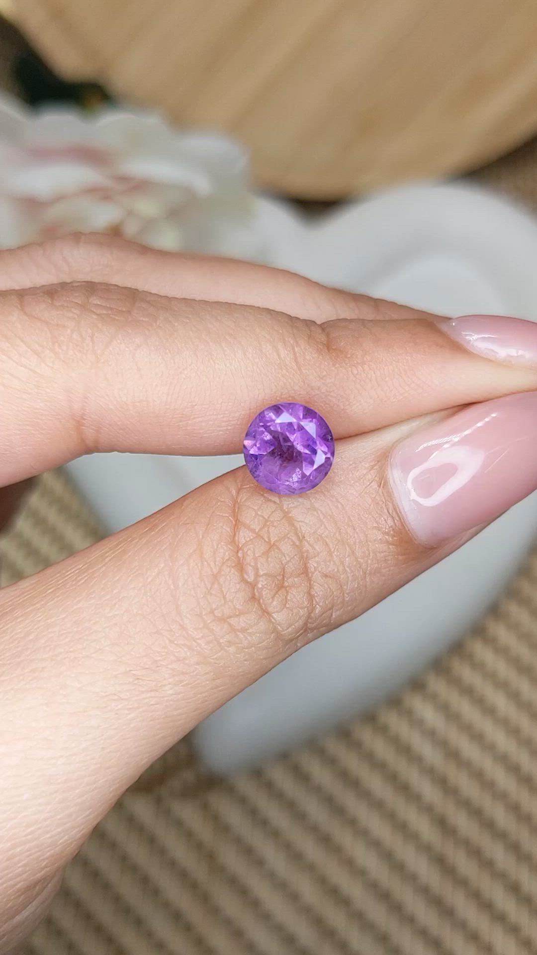 1.98 Ct. Purple Amethyst from Ceylon (Sri Lanka) Size Video
