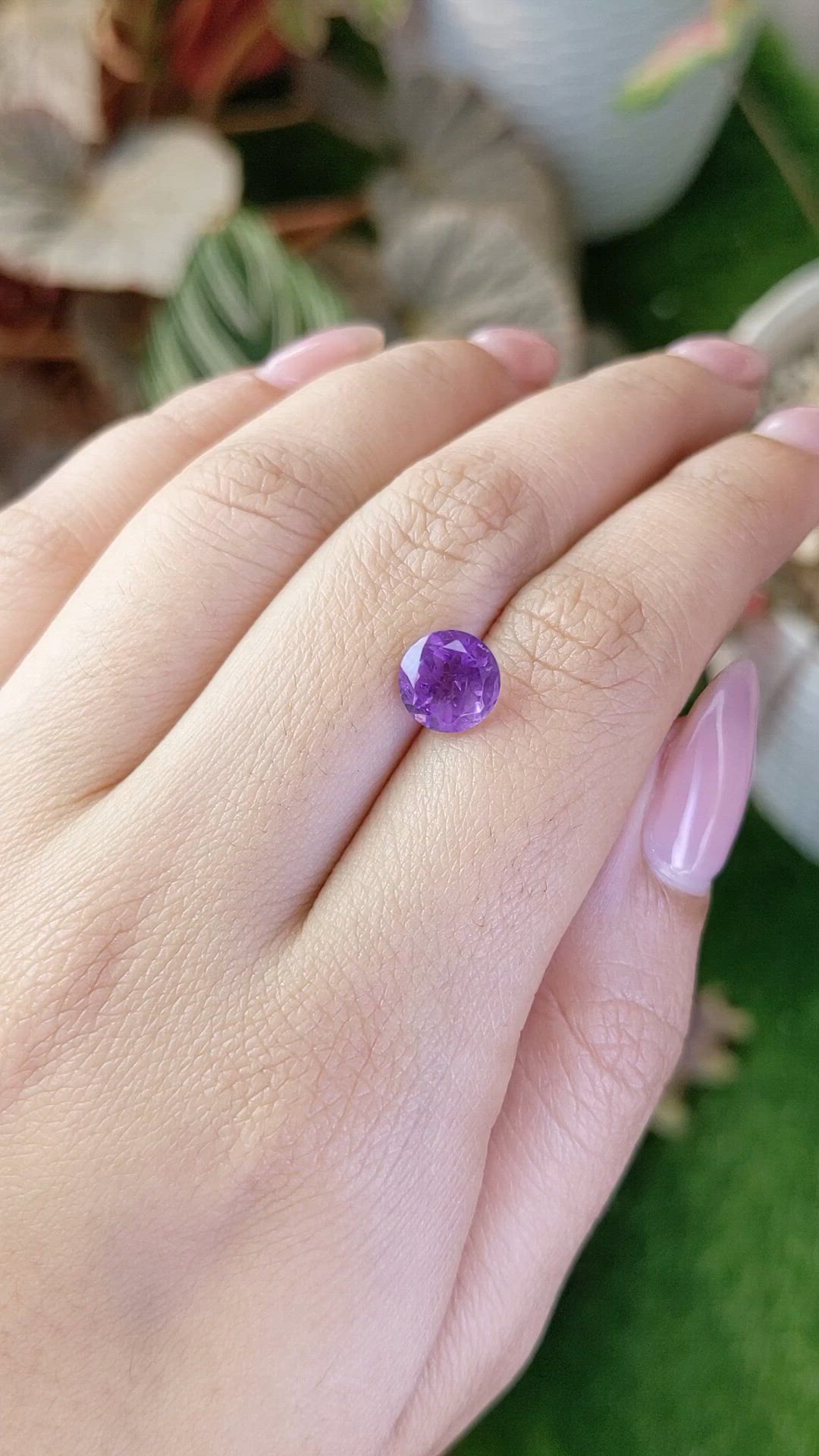 1.98 Ct. Purple Amethyst from Ceylon (Sri Lanka) Size Video