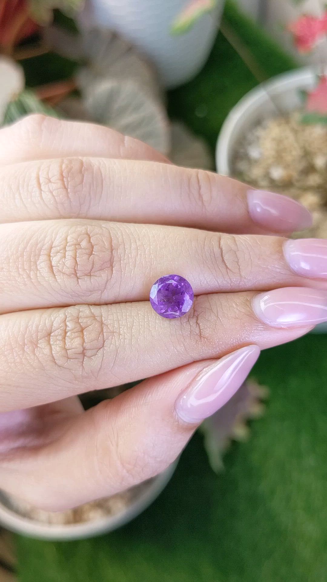 1.98 Ct. Purple Amethyst from Ceylon (Sri Lanka) Size Video