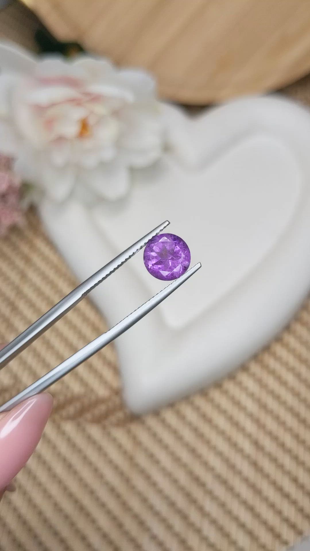 1.98 Ct. Purple Amethyst from Ceylon (Sri Lanka) Size Video
