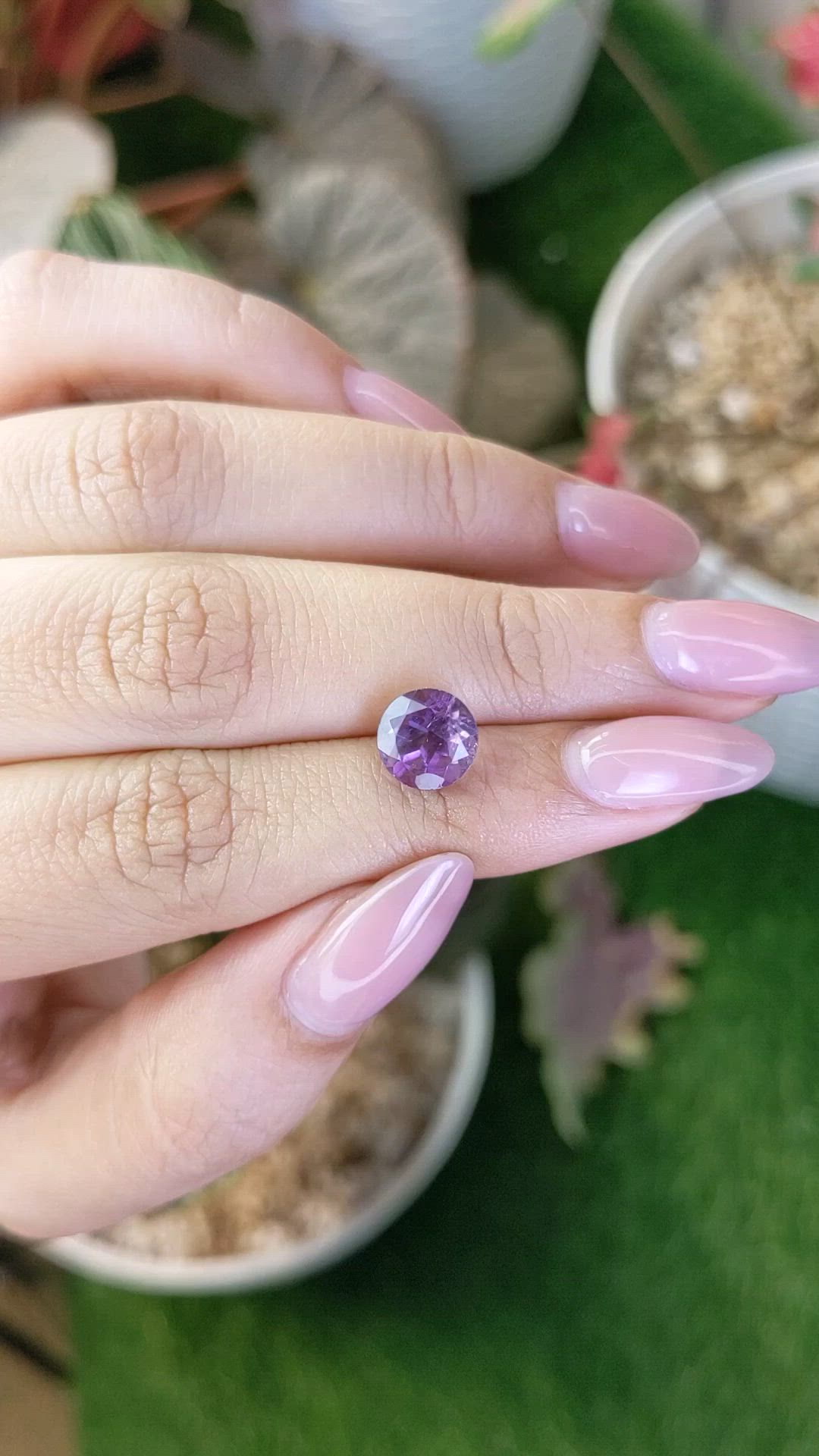 2.27 Ct. Purple Amethyst from Ceylon (Sri Lanka) Size Video