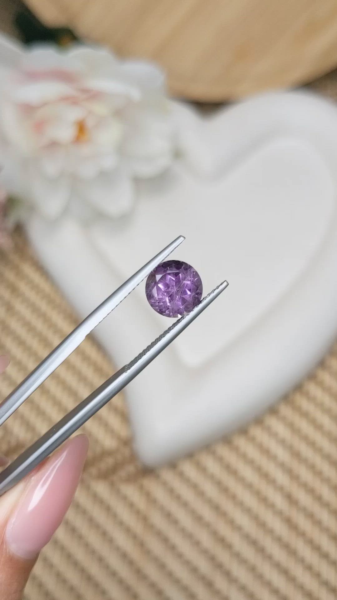 2.27 Ct. Purple Amethyst from Ceylon (Sri Lanka) Size Video