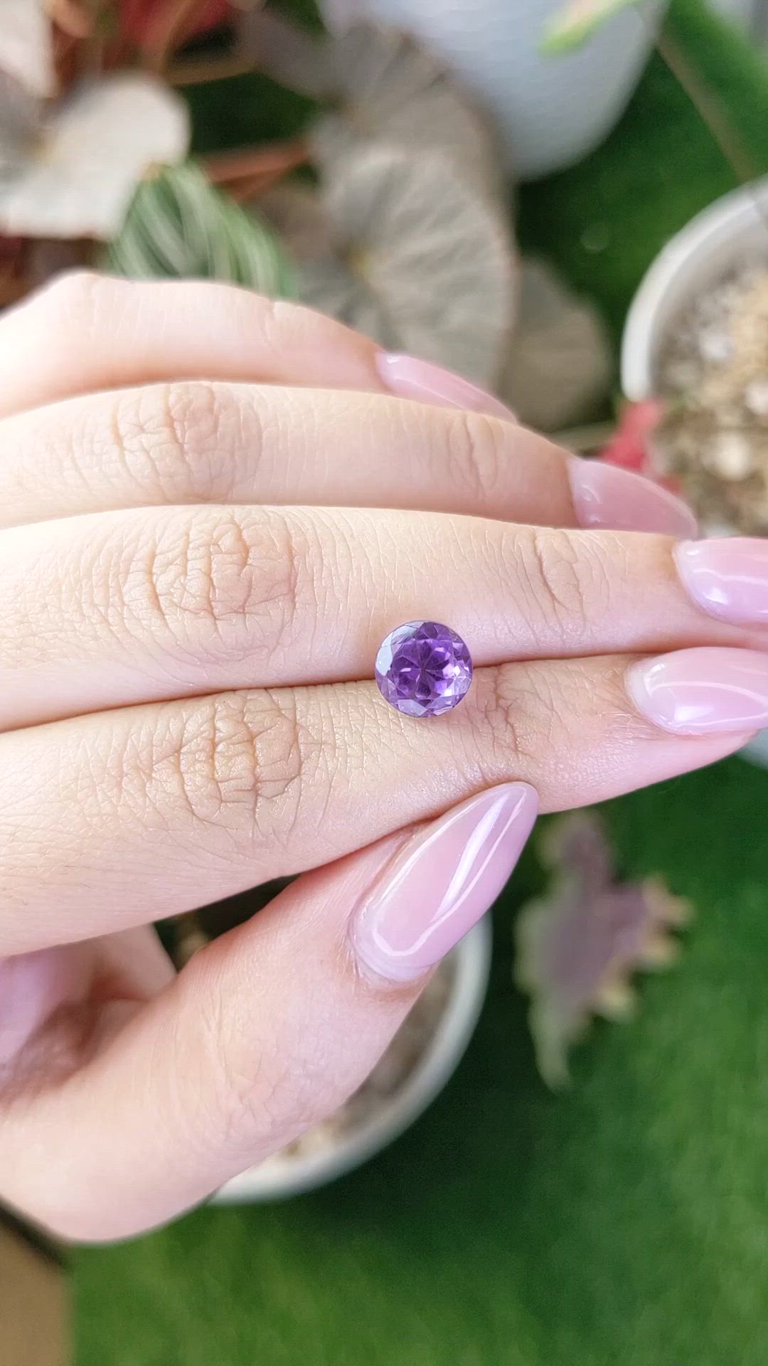 2.51 Ct. Purple Amethyst from Ceylon (Sri Lanka) Size Video