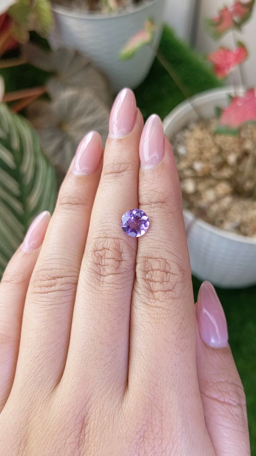 1.69 Ct. Purple Amethyst from Ceylon (Sri Lanka) Size Video
