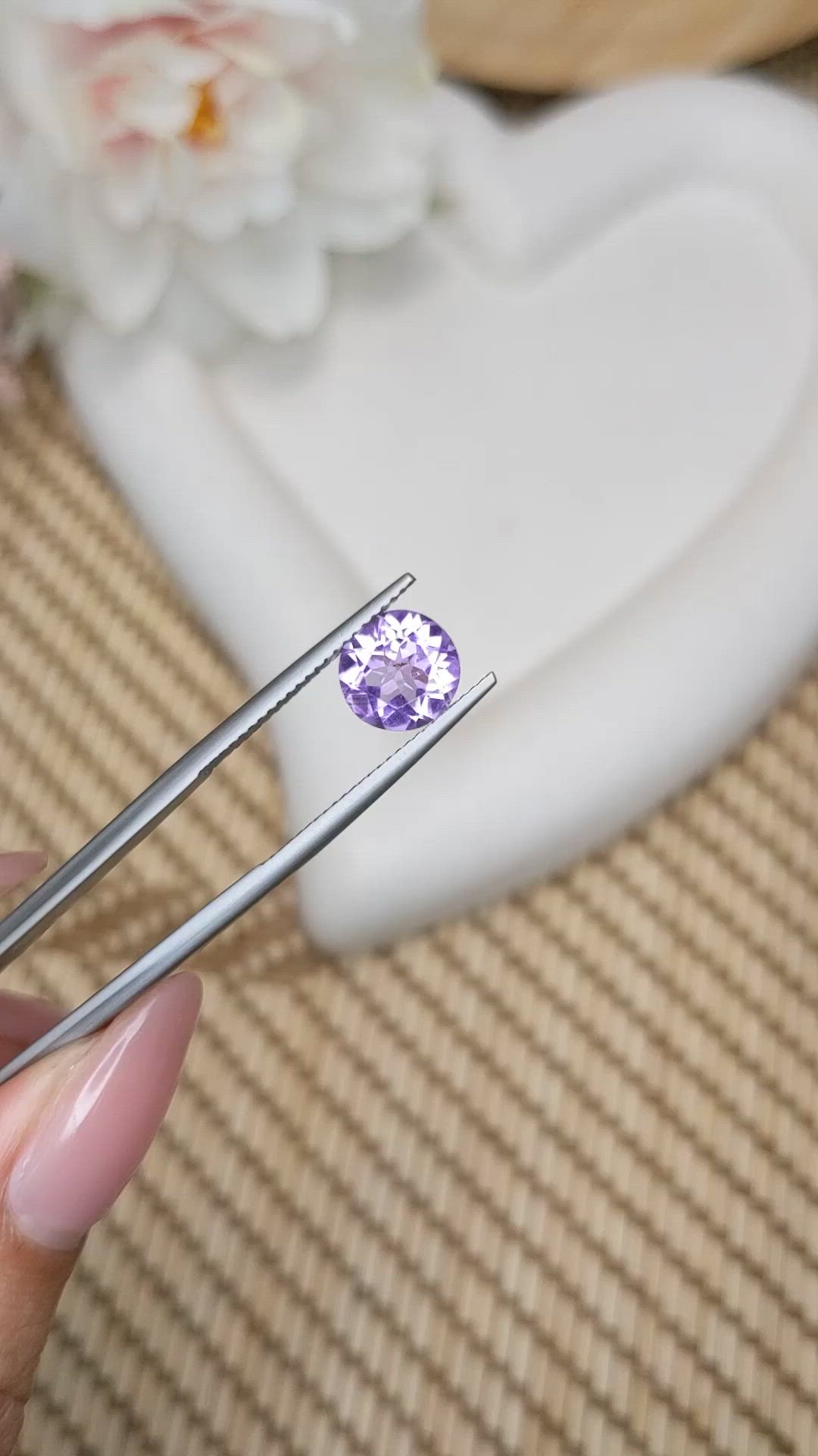 1.69 Ct. Purple Amethyst from Ceylon (Sri Lanka) Size Video